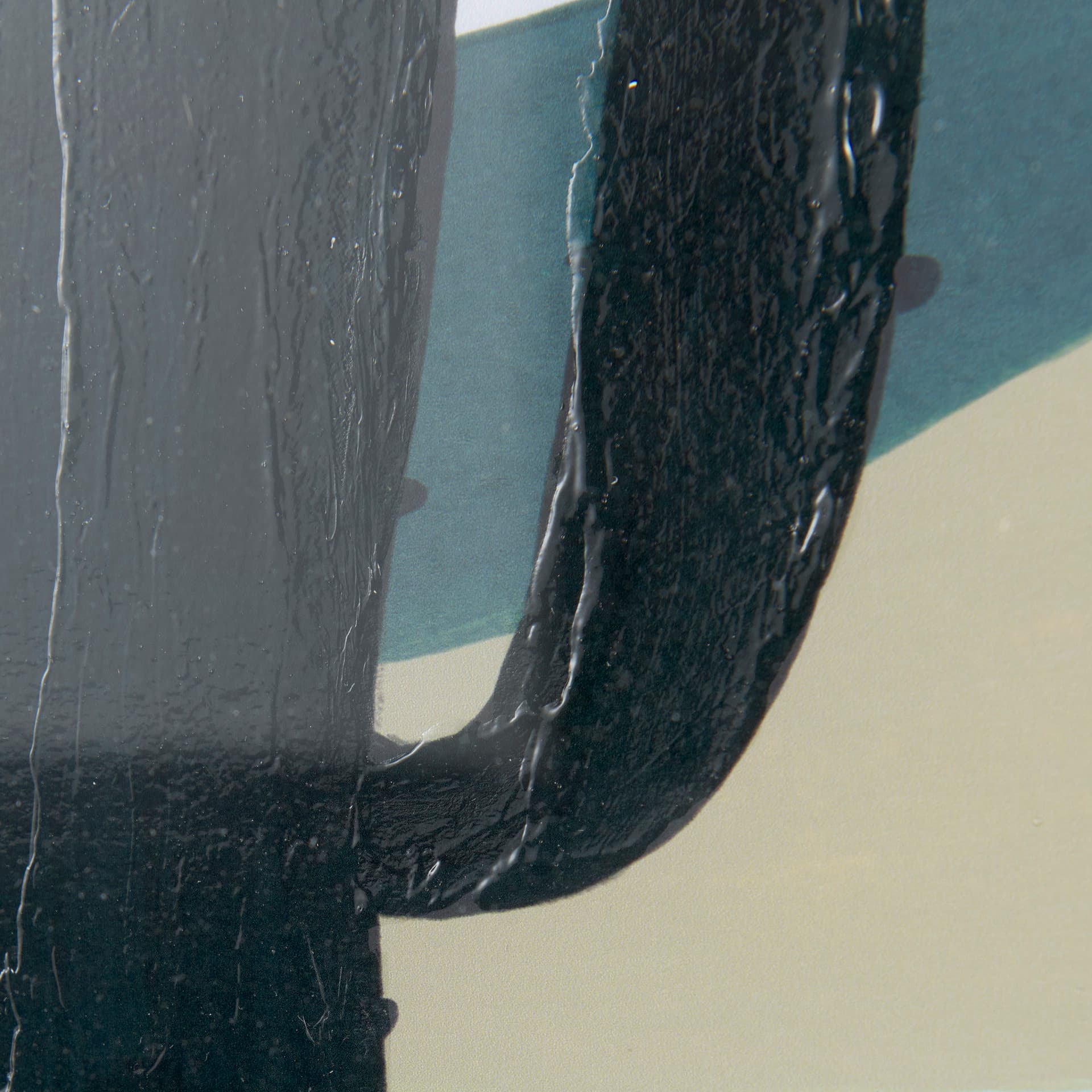 Green Desert II by Mercana Studio a Hand Embelished Textured Framed Art Print Matted under Glass — product photograph