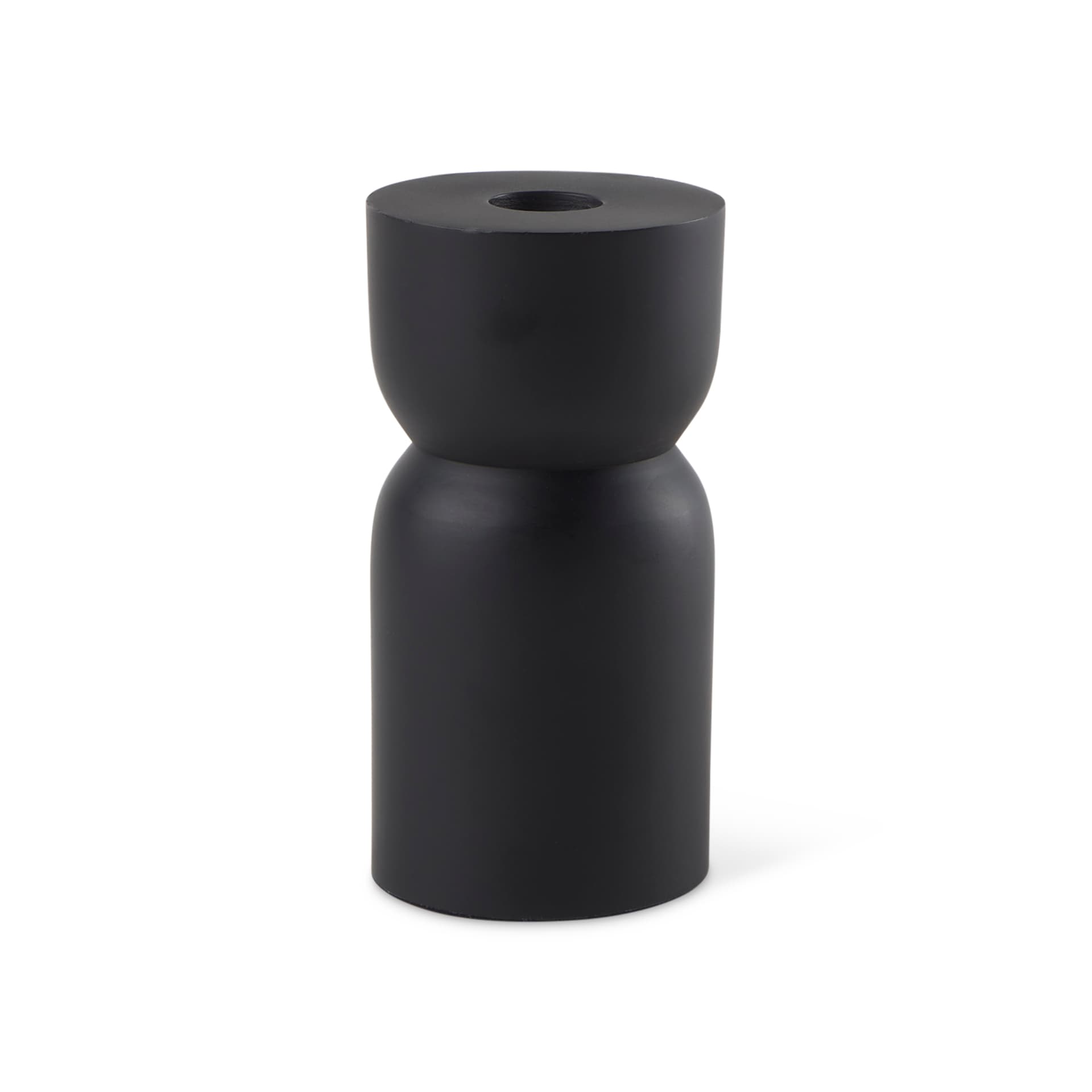 Malta Small Black Metal Candle Holder — product photograph