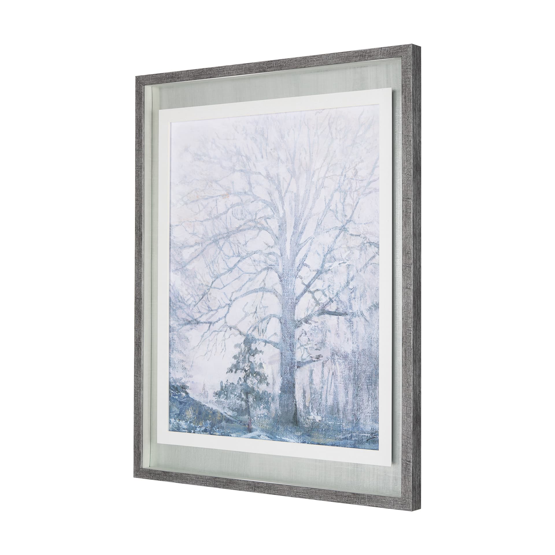 A Fresh Winter Morning I by Mercana Studio Hand Embellished Framed Art Print Matted under Glass — product photograph
