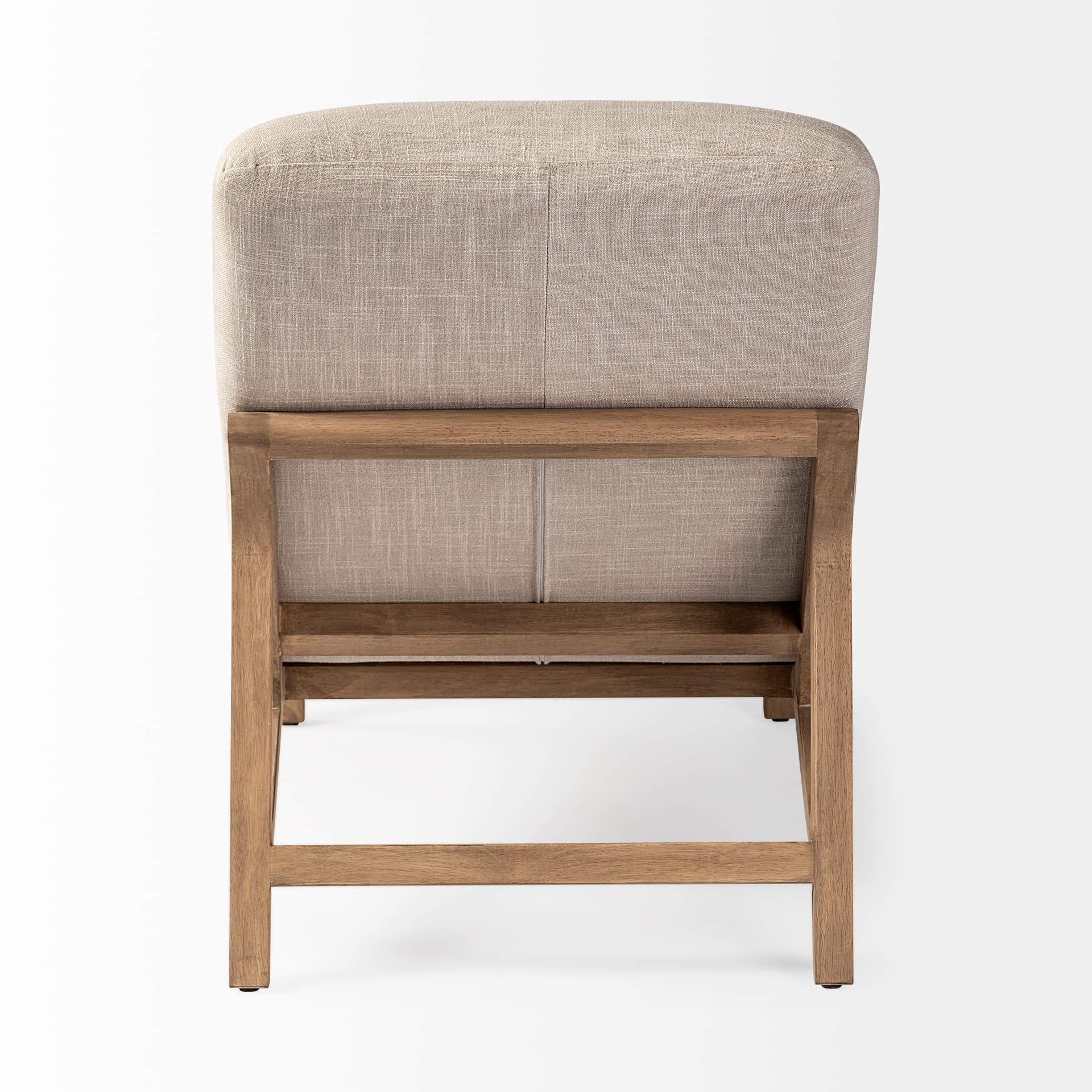 Pierre Beige Fabric Upholstered Armless Chaise Lounge Chair — product photograph