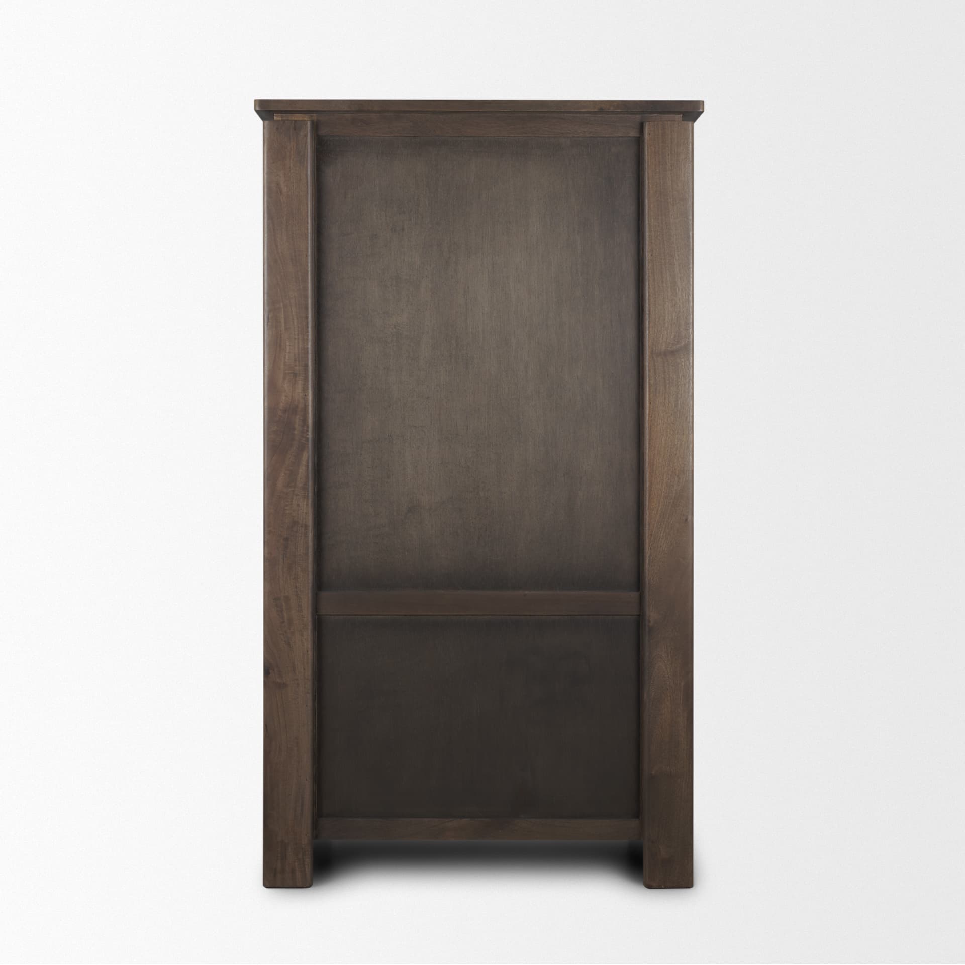 Wallen Solid Dark Brown Wood Curio Cabinet — product photograph