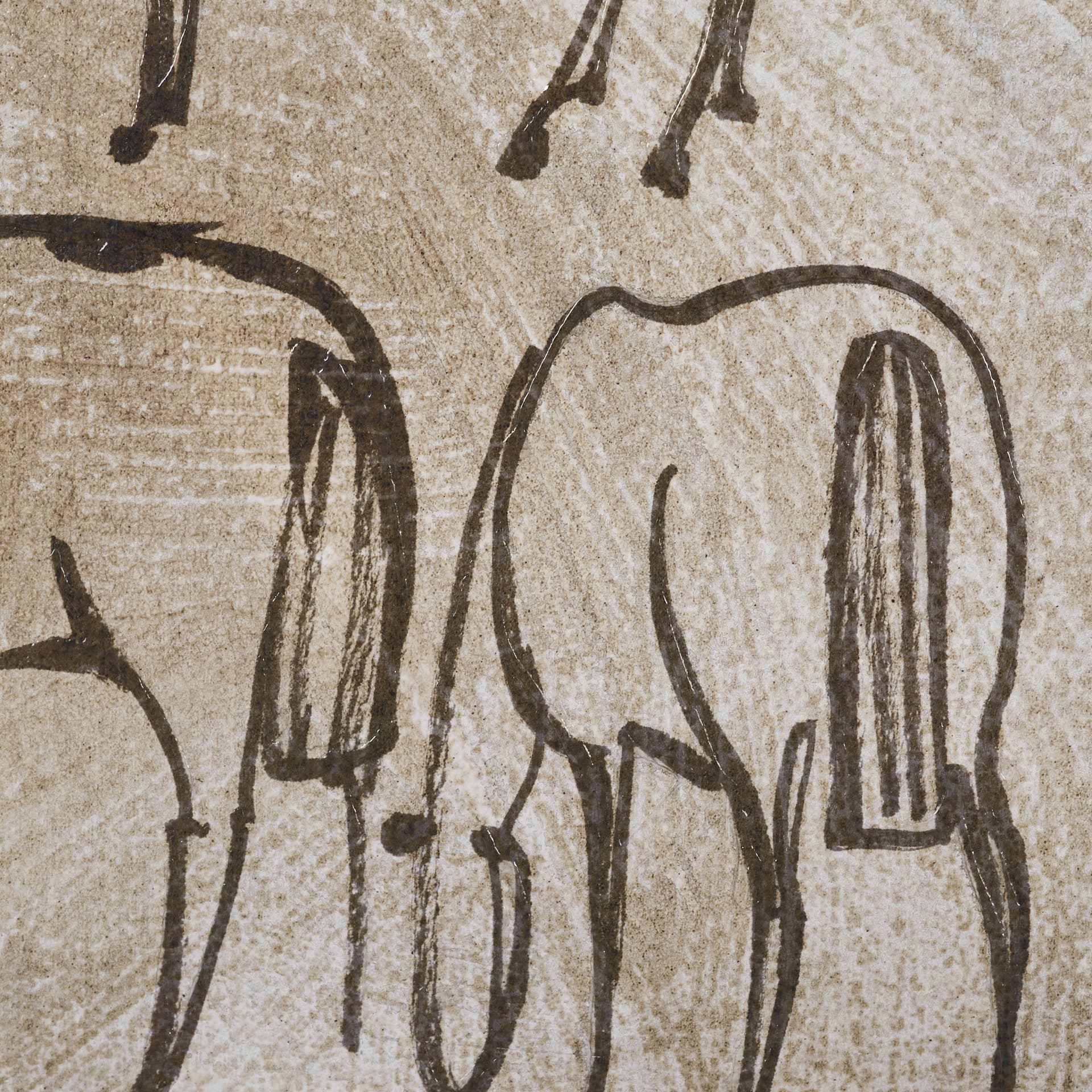 Buckskin by Mercana Studio Hand-Embellished Textured Framed Canvas Artwork — product photograph