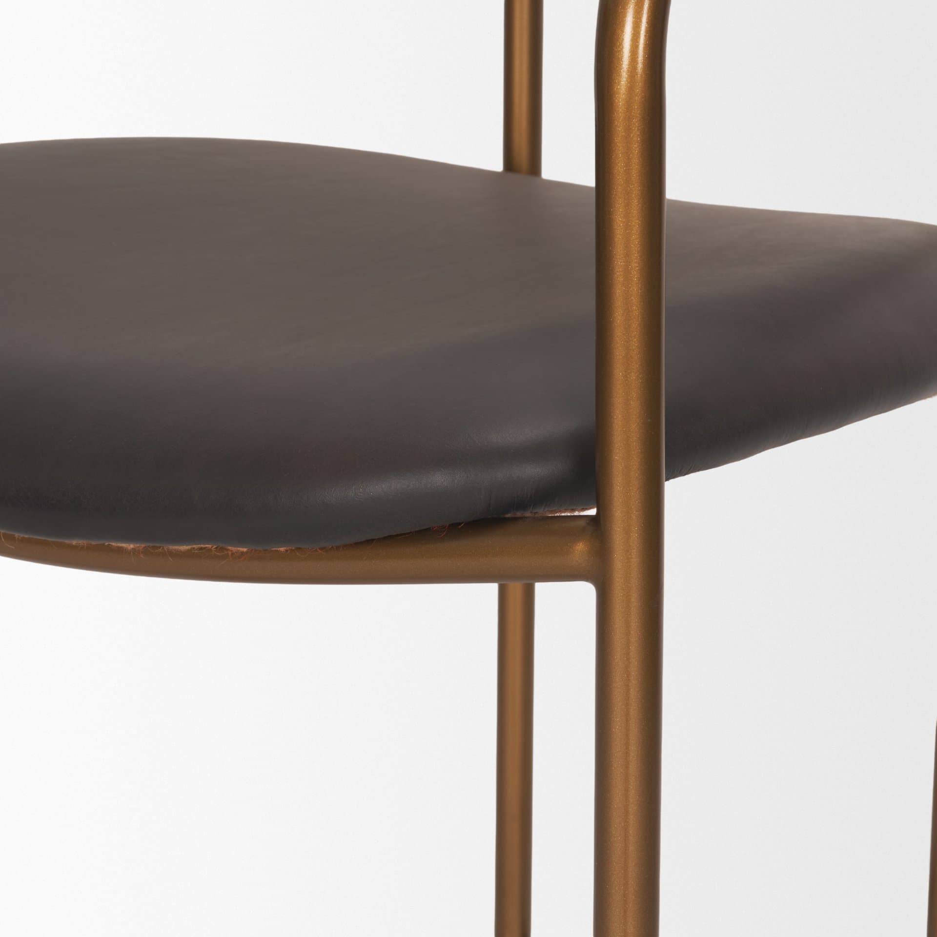 Parker Backless 36.5in Seat Counter Stool | Charcoal Brown Leather — product photograph