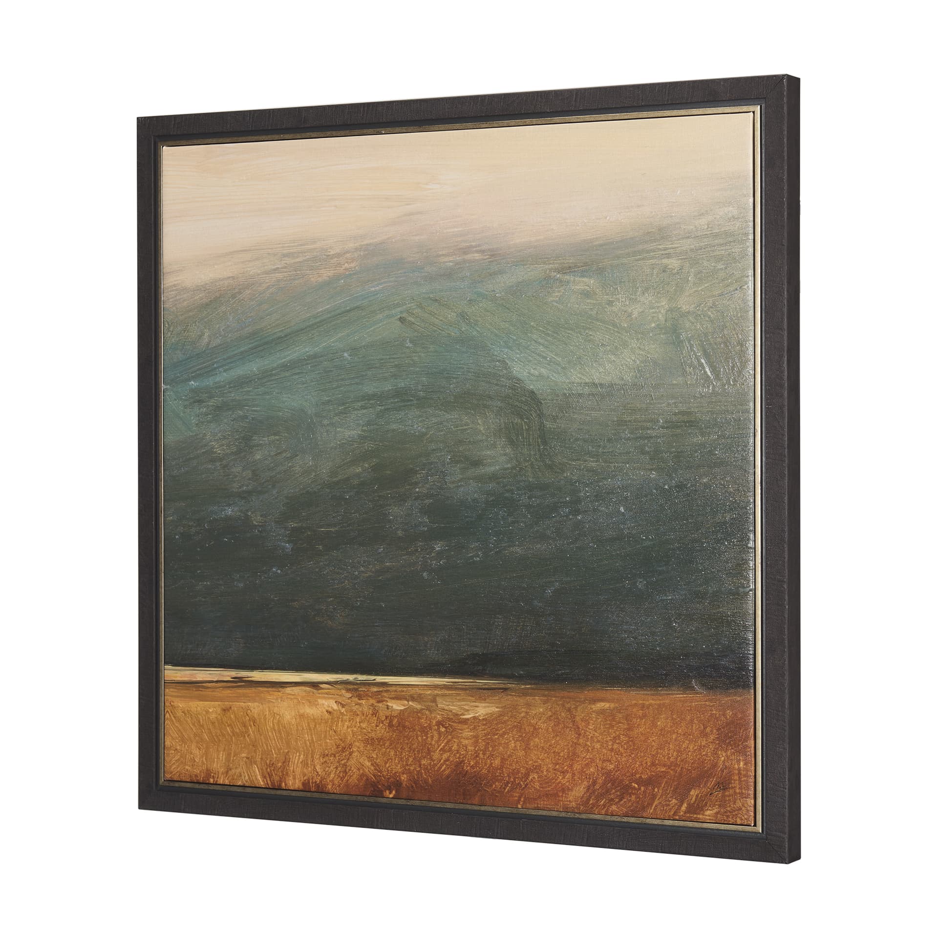 Haze Landscape by Mercana Studio a Hand Embellished Textured Framed Canvas — product photograph