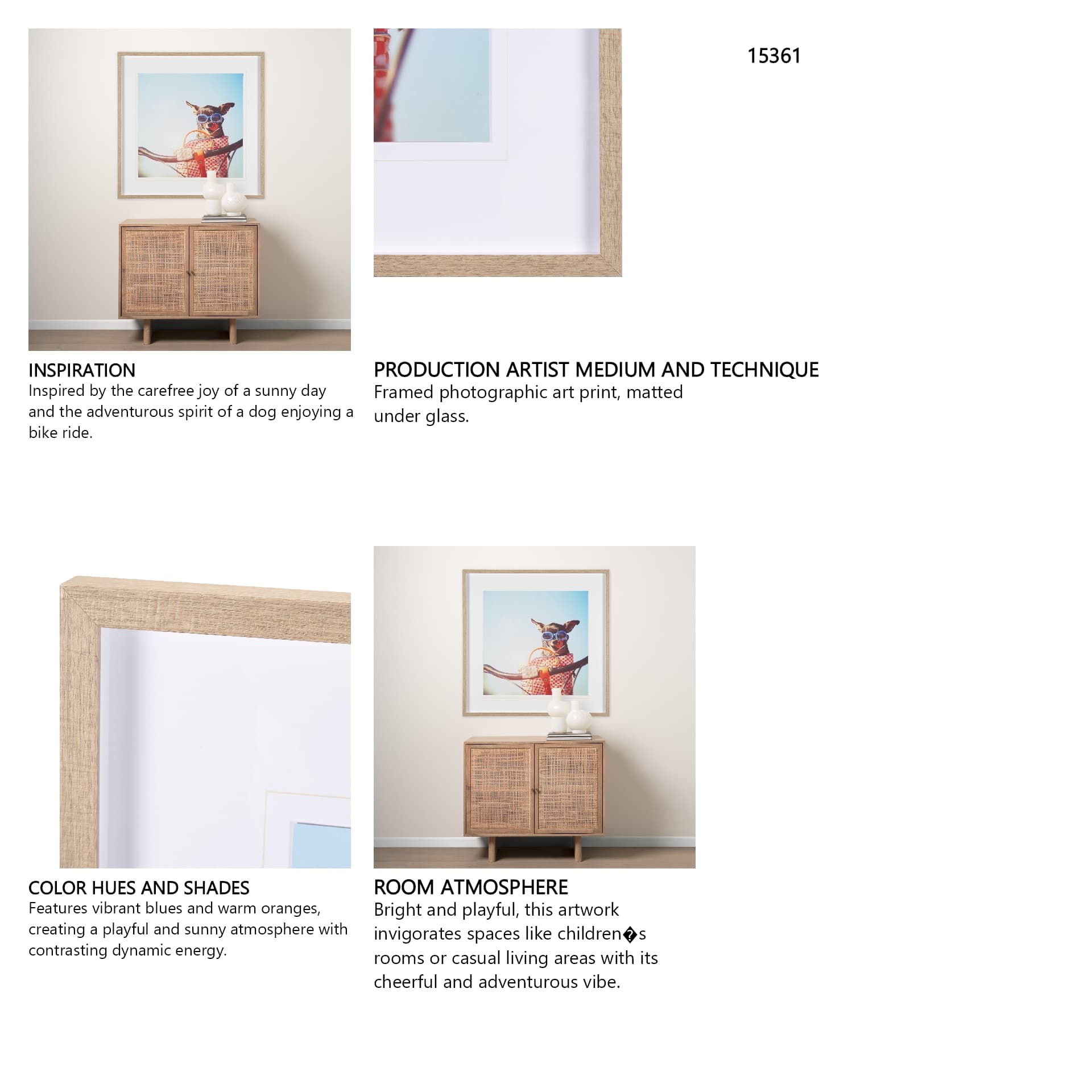 Retro Chihuahua by THE Studio a Framed Photo Art Print Matted under Glass — in a styled room