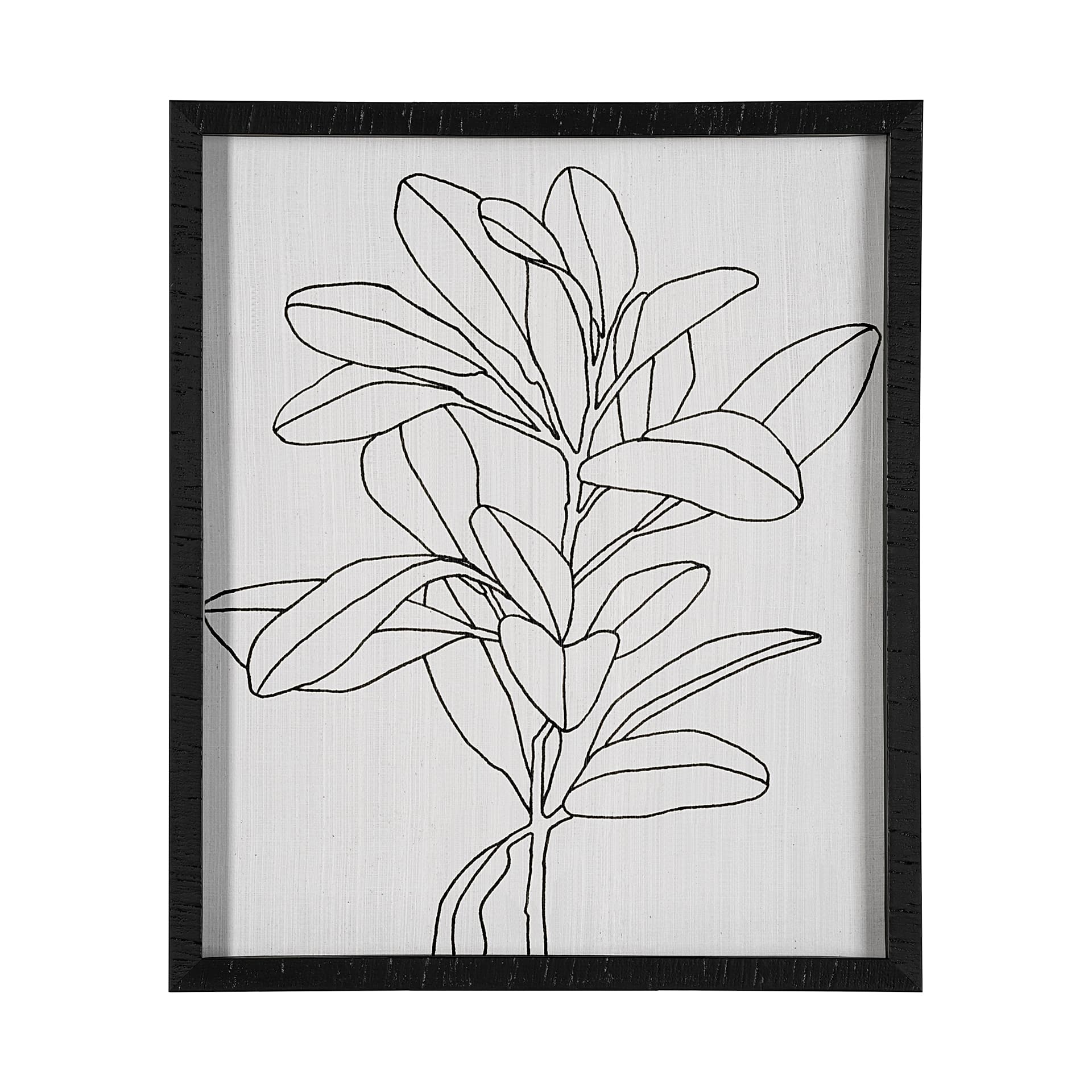 Olive Branch Countour II by Emma Scarvey Hand Embellished Framed Art Print Matted under Glass — product photograph