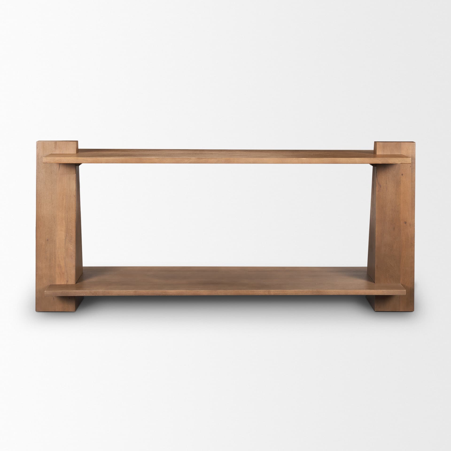 Eula Medium Brown Wood Console Table — product photograph