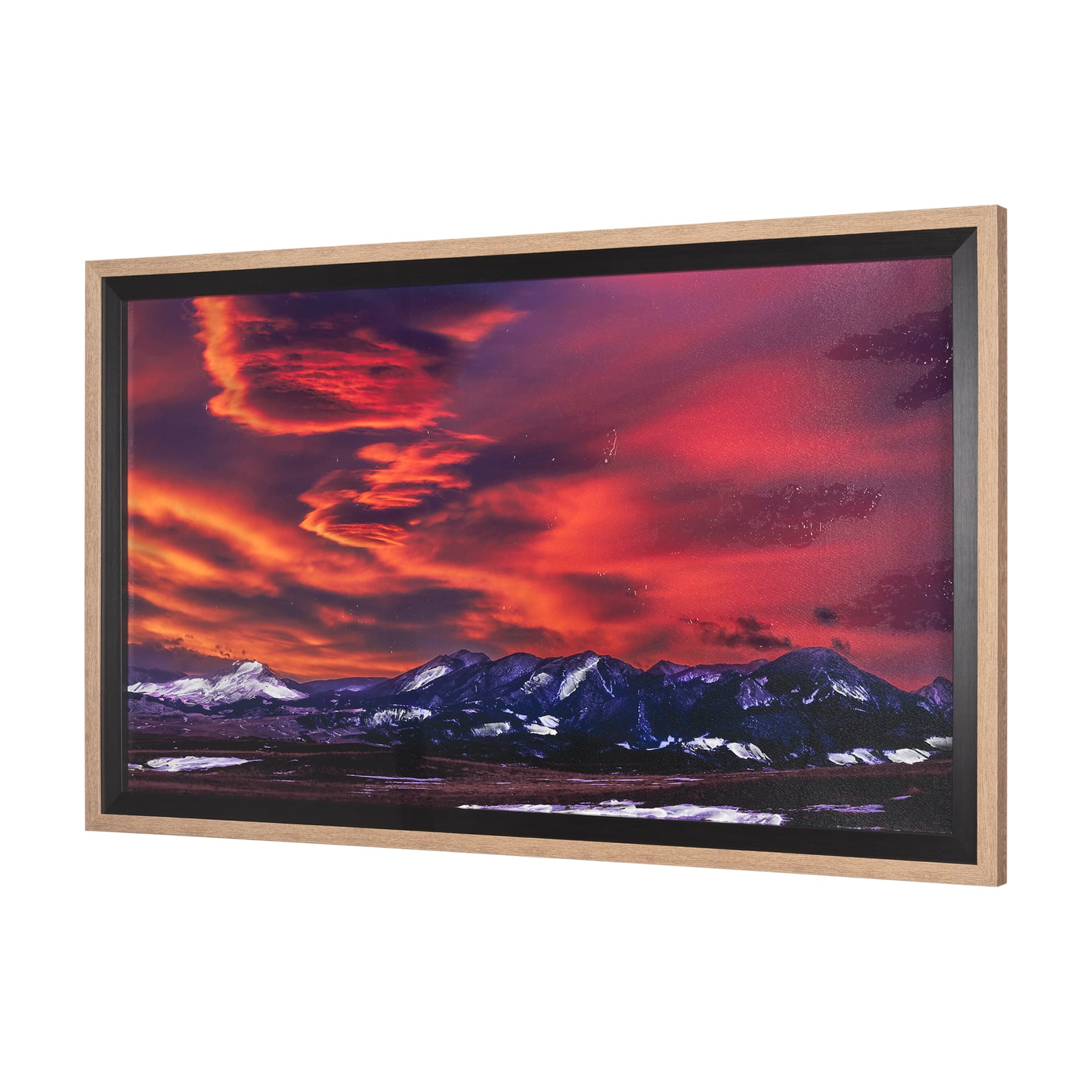 Livingston Peak by Gary Blatter a Hand Embelished Textured Framed Photo Art Print Matted under Glass — product photograph