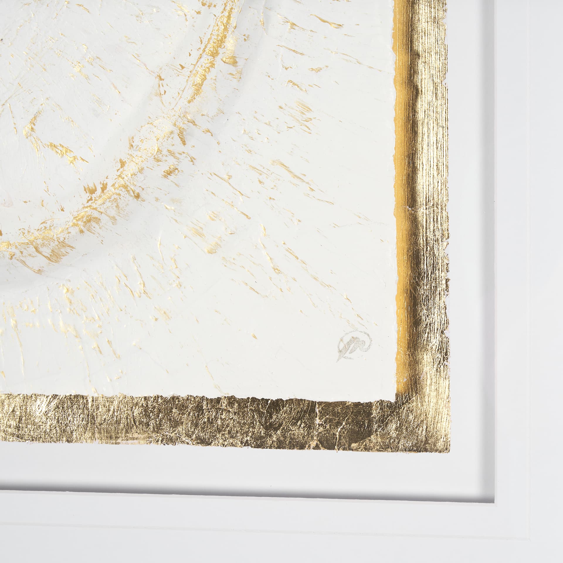 Caldera White by Studio M a handmade Original Framed Artwork under Glass — product photograph