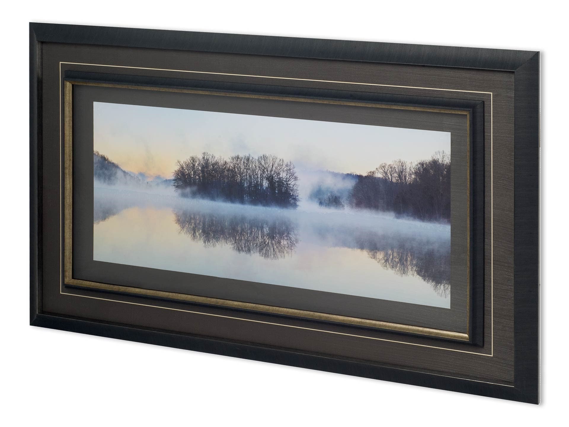 Scene on the Water VIII by James McLoughlin Hand Embellished Framed Photo Art Print Matted under Gla — product photograph