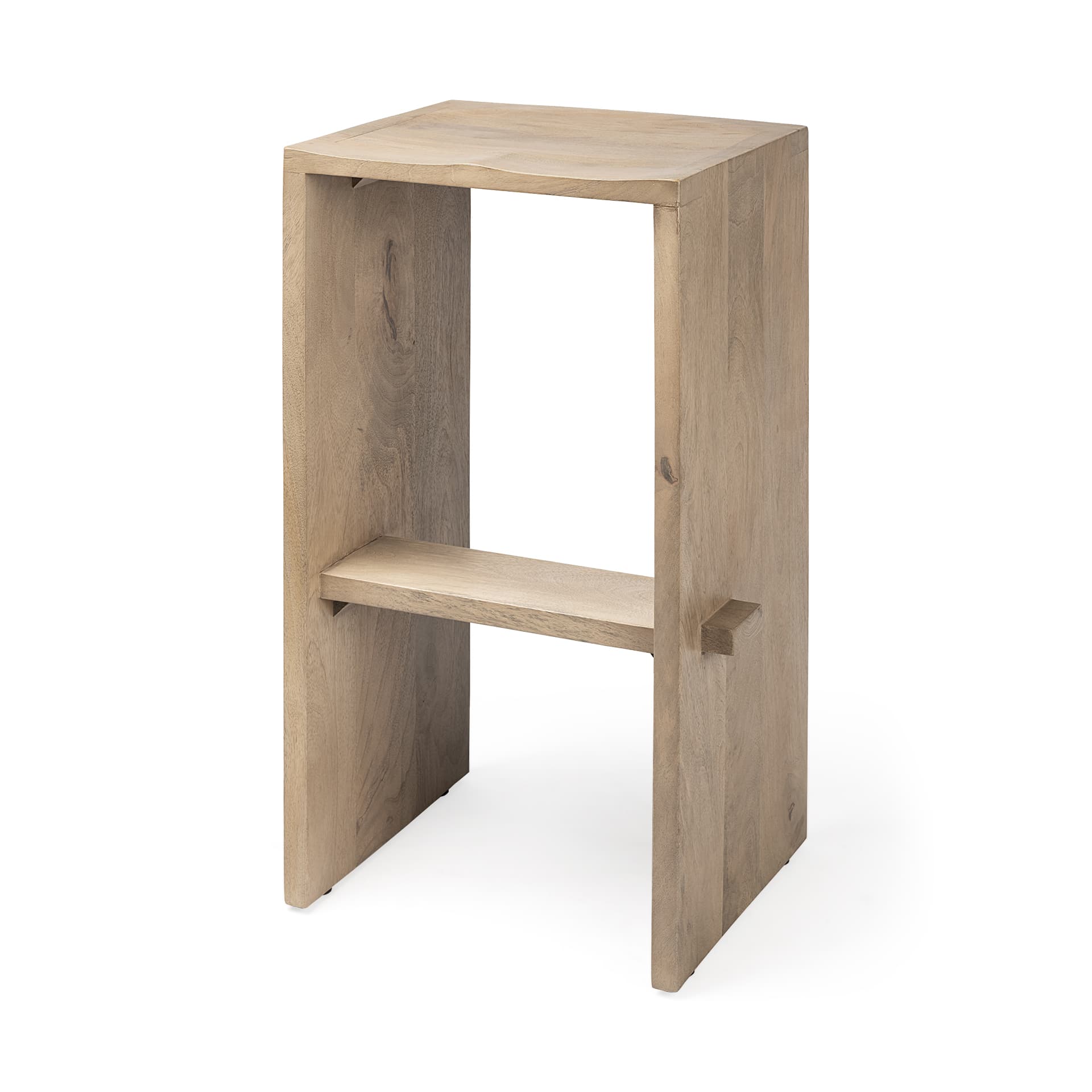 Aida Backless 30in Seat Bar Stool | Light Brown — product photograph