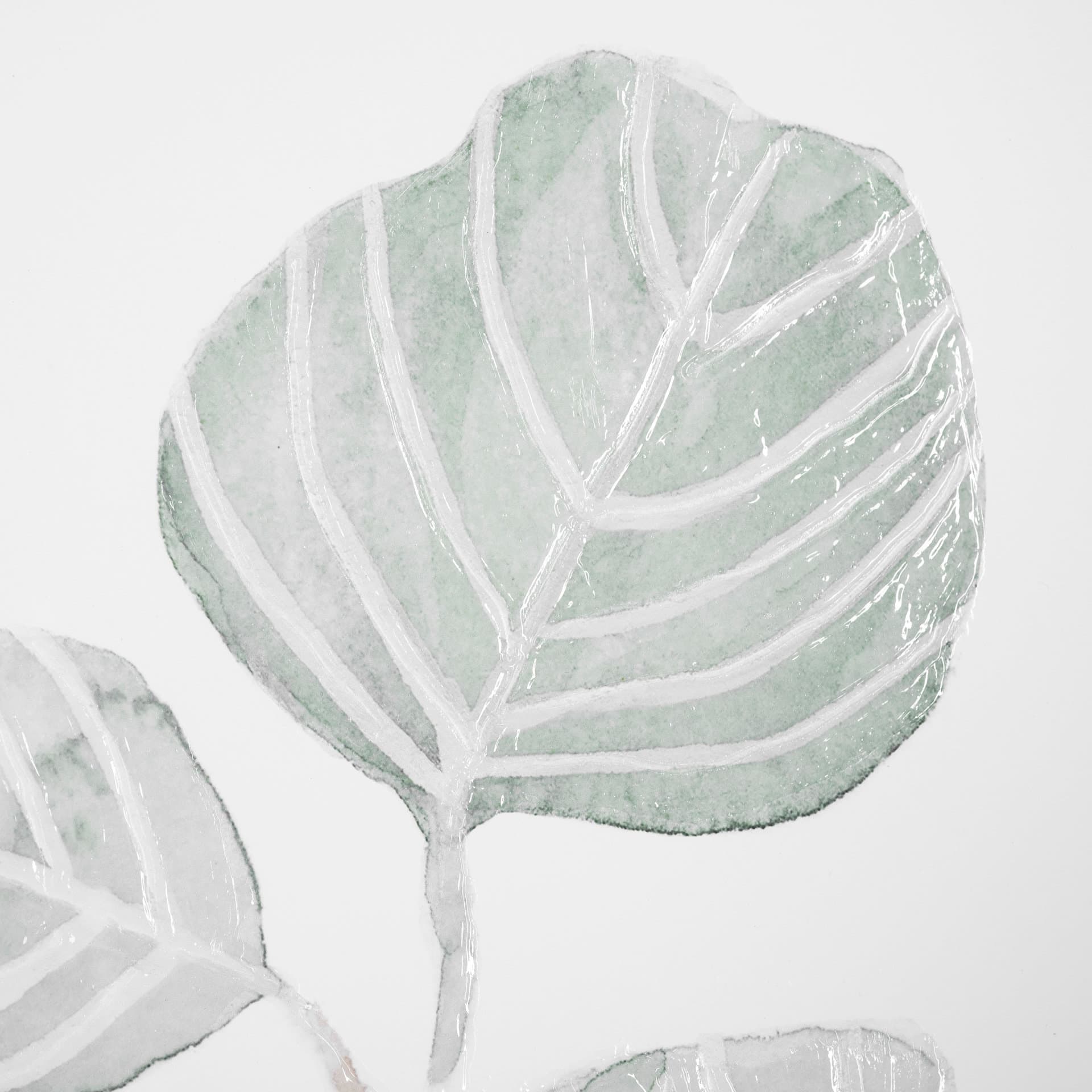 Soft Eucalyptus Branch I by Emma Scarvey Hand Embellished Framed Art Print Matted under Glass — product photograph