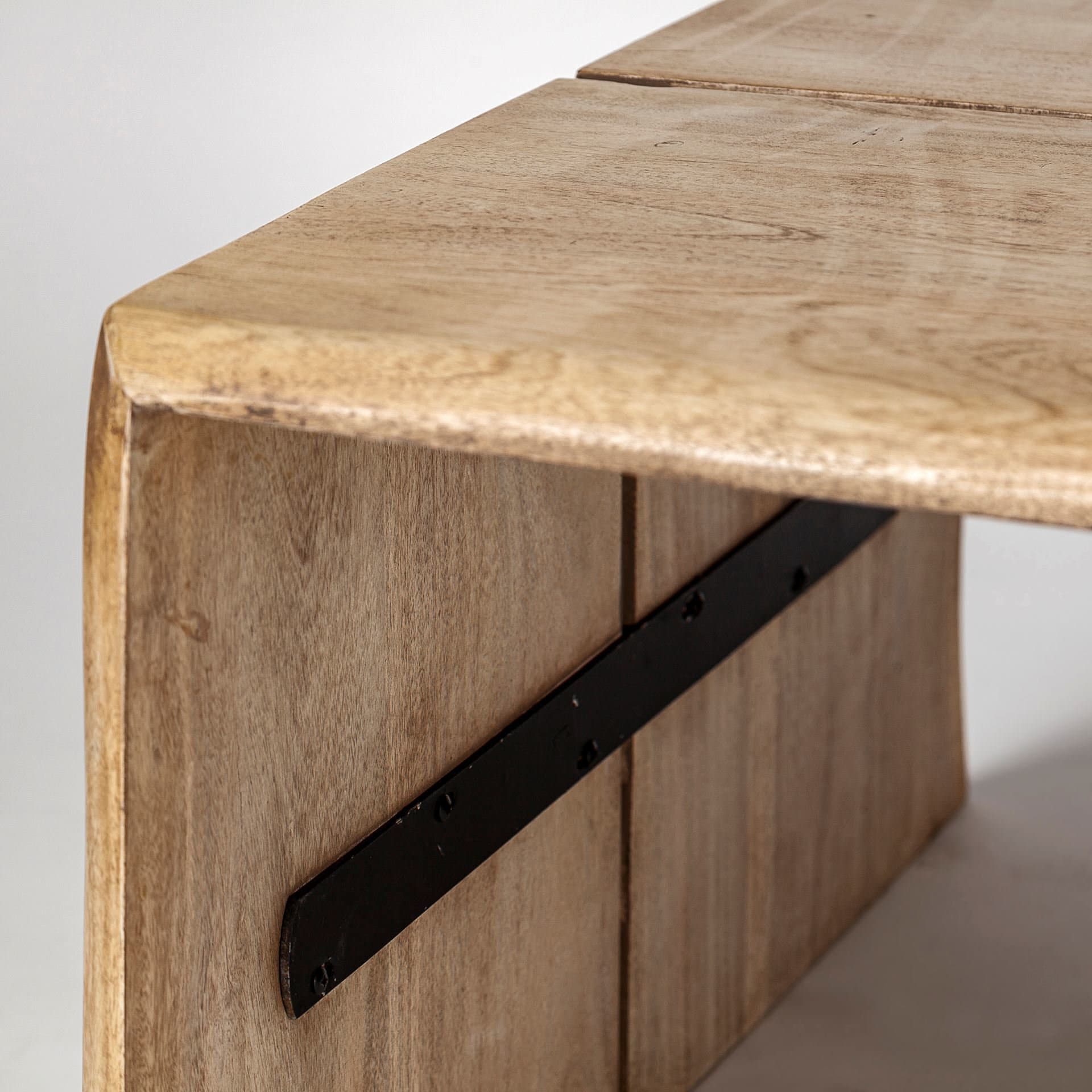 San Andreas 48x30.5 Rectangular Brown Solid Wood Top and Base Coffee Table — product photograph
