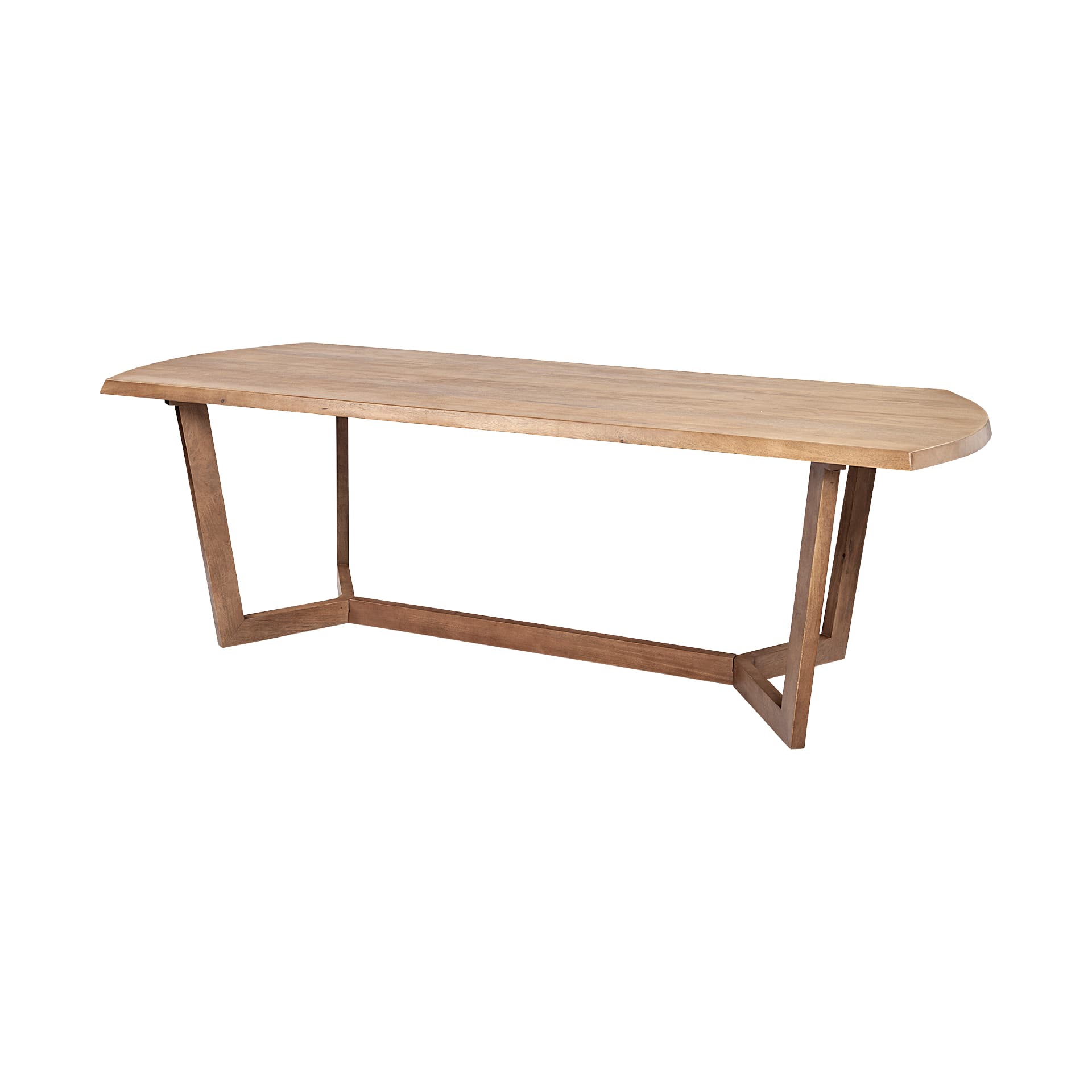 Denver 92"L x 39"W Rectangular Dining Table | Modern | Brown Wood | Seats 6 — product photograph