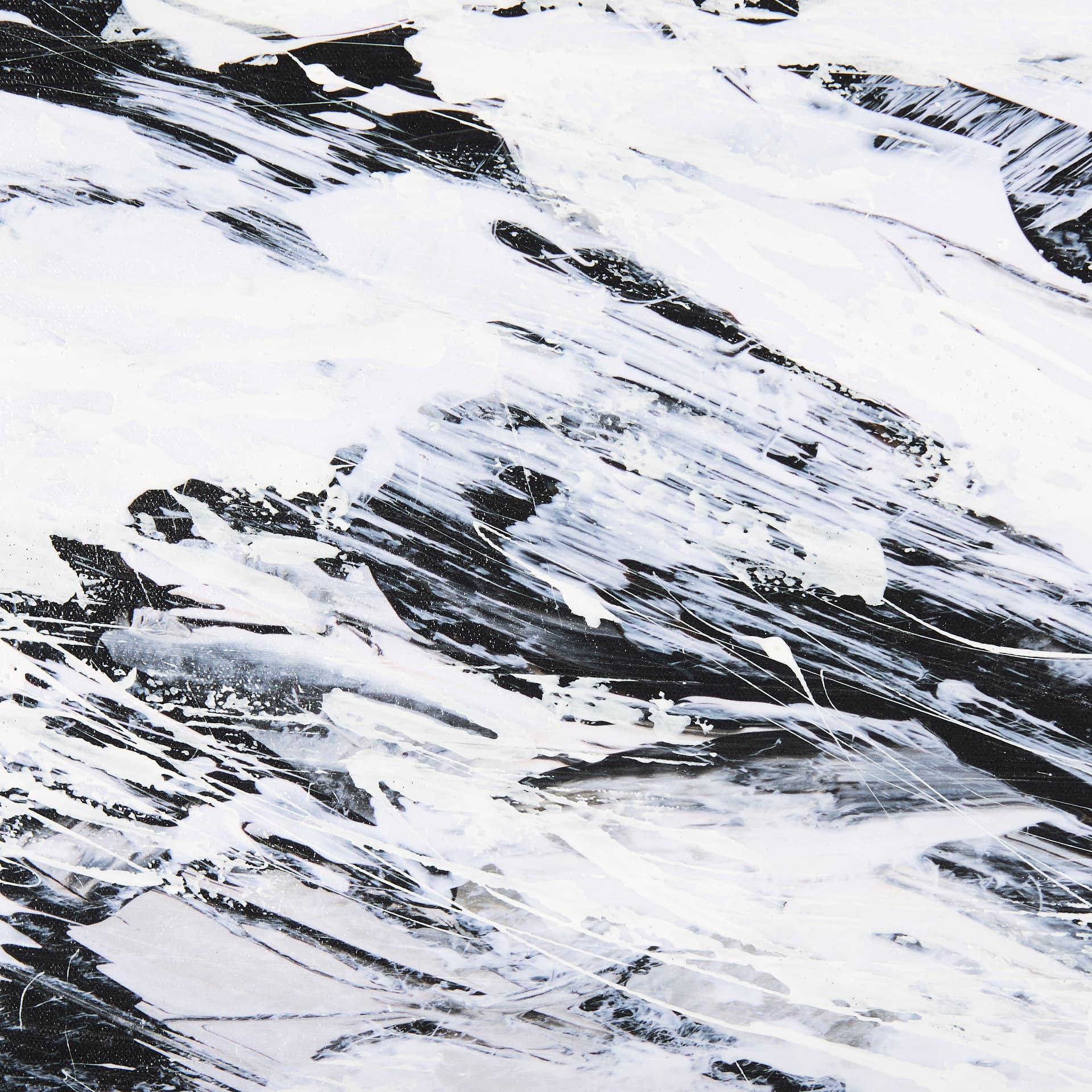 Black Strokes III by Mercana Studio a Hand Embellished Textured Framed Canvas — product photograph