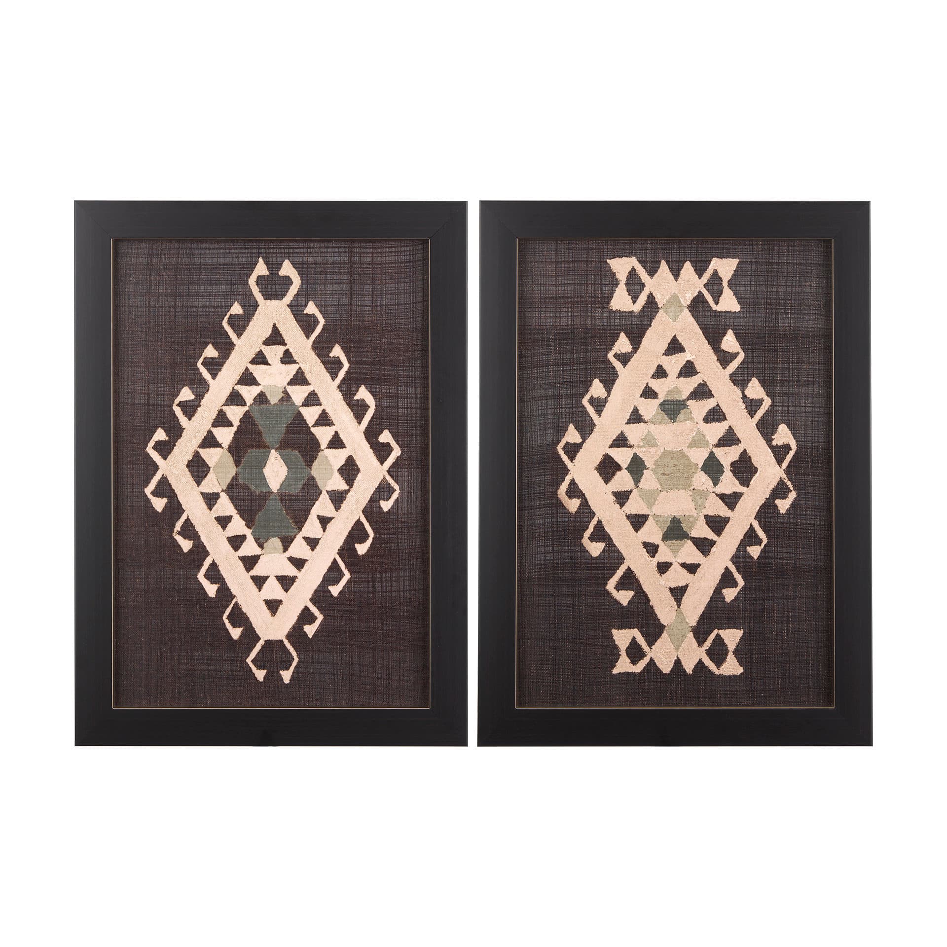 Brown Tapestry V by Mercana Studio a Hand Embellished Textured Framed Art Print — product photograph