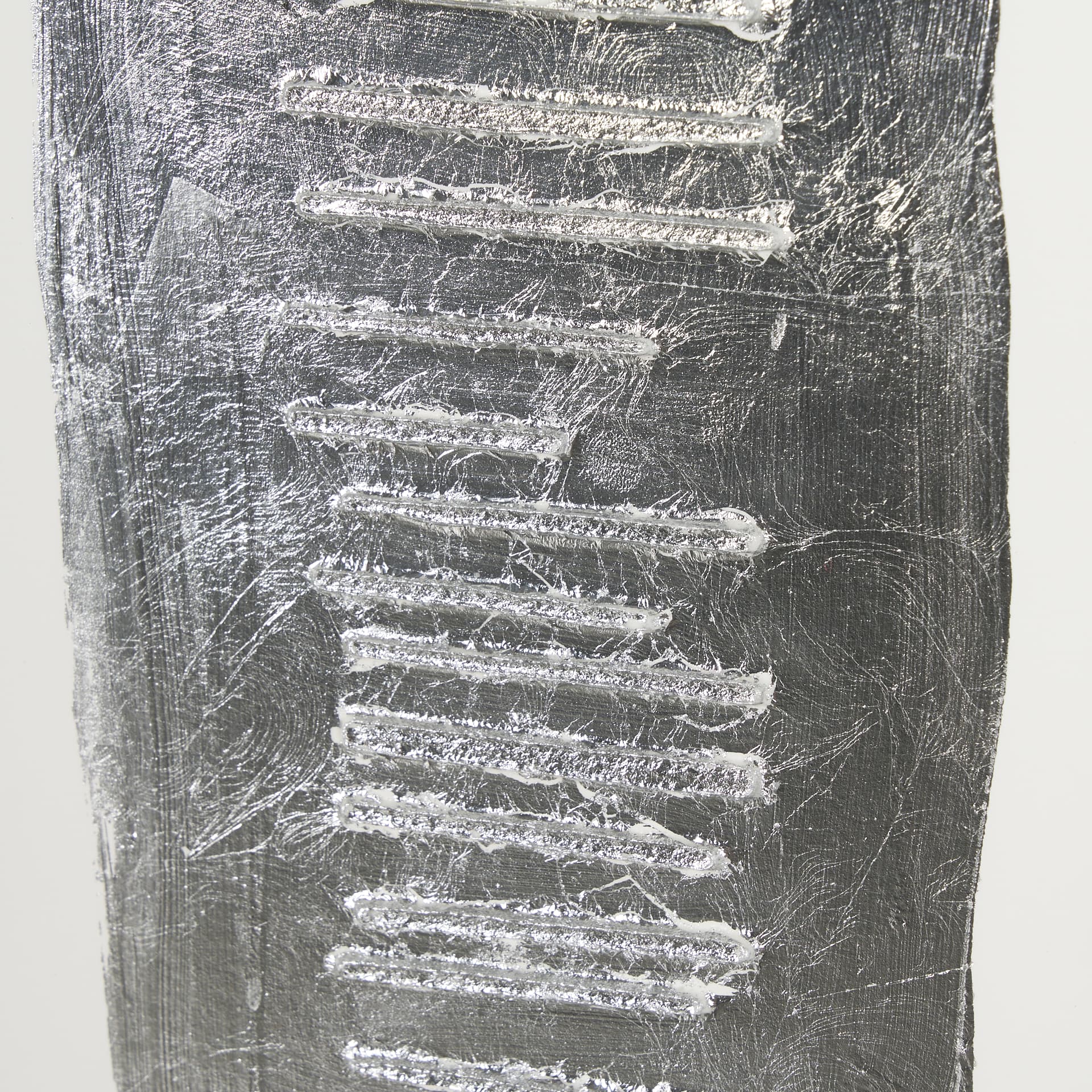 Random Lines Silver Flood by Studio M a Handmade Original Framed Artwork under Glass — product photograph