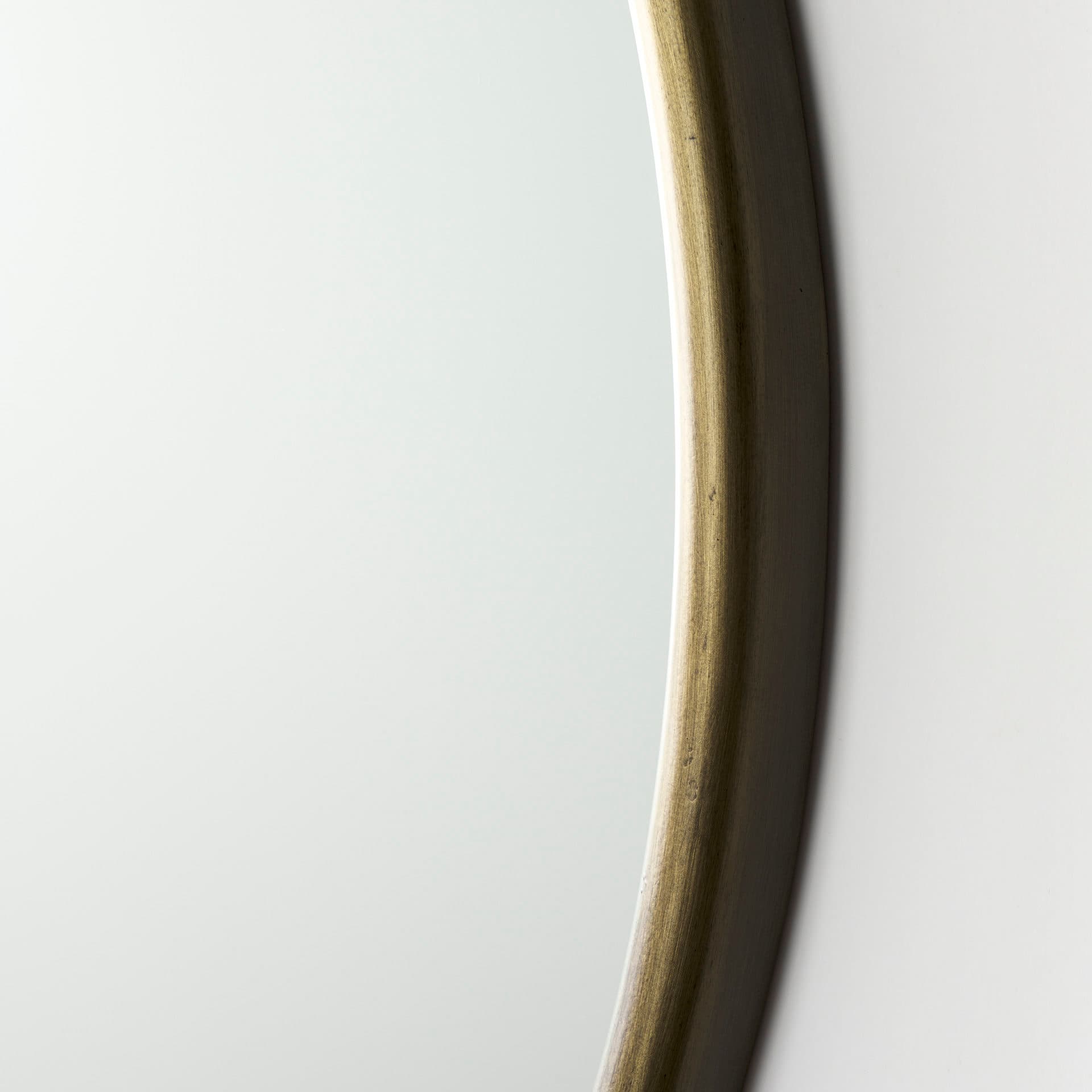 Piper 35.8L x 1.0W x 35.8H Small Gold Metal Round Wall Mirror — product photograph