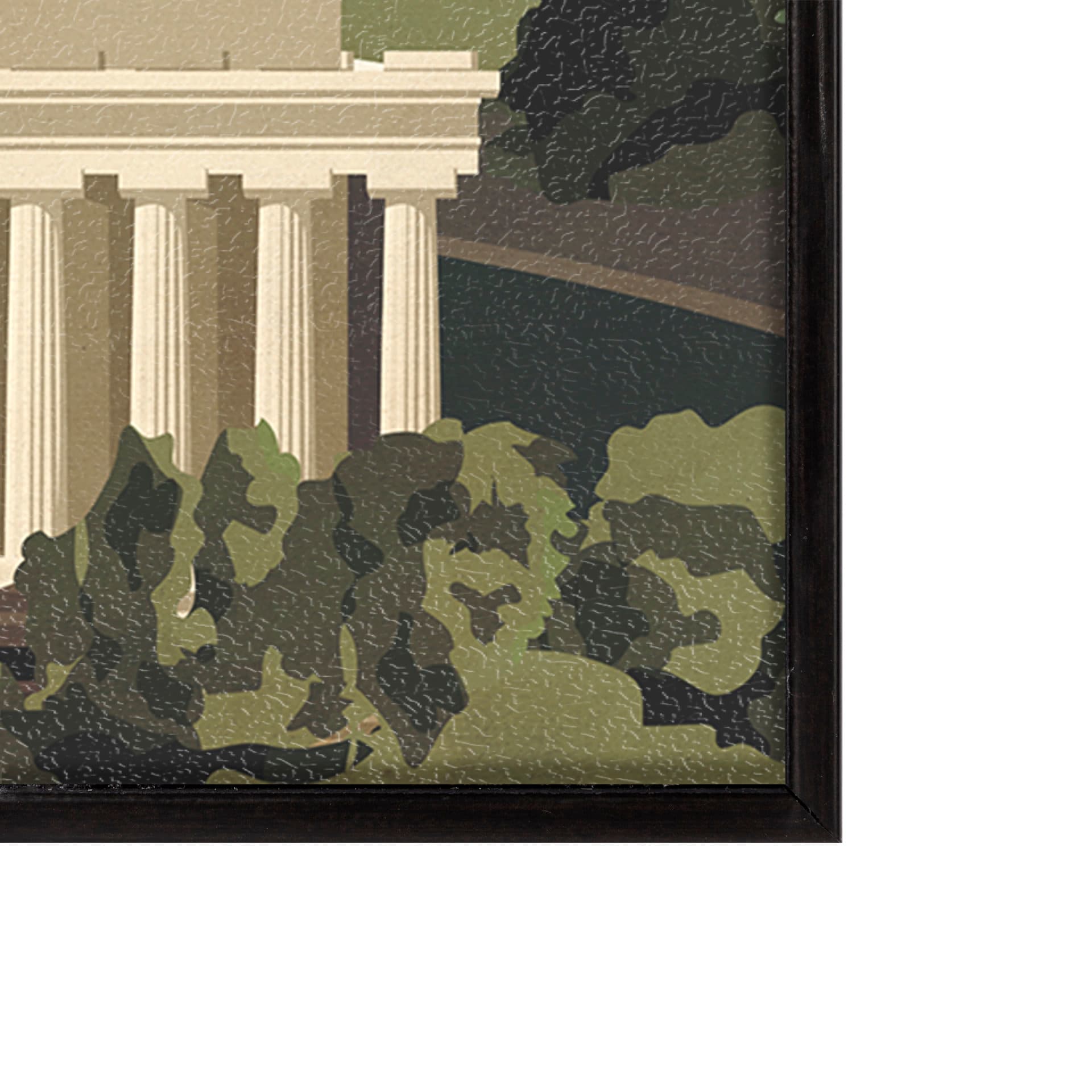 Washington DC Go USA (SM) by Mercana Studio a Hand Embellished Decograph Framed Art Print — product photograph