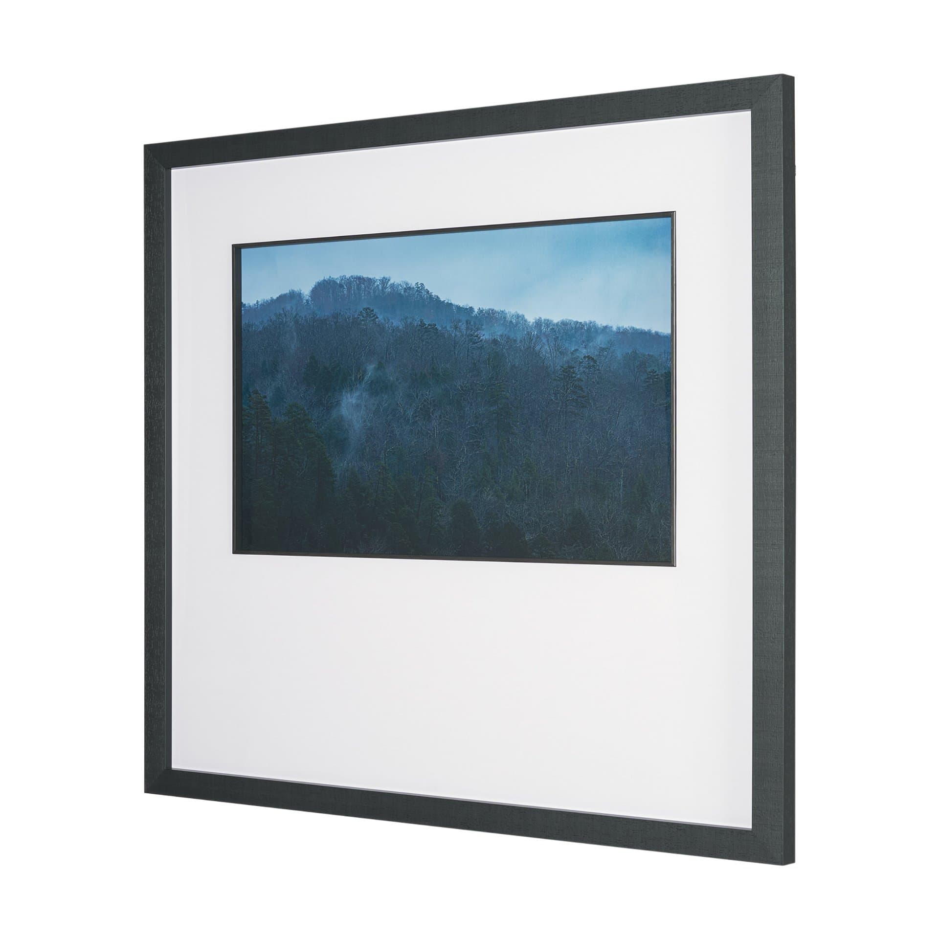 Stormy Mountain by Dimitry Papkov Hand Embelished Textured Framed Art Print Matted under Glass — product photograph