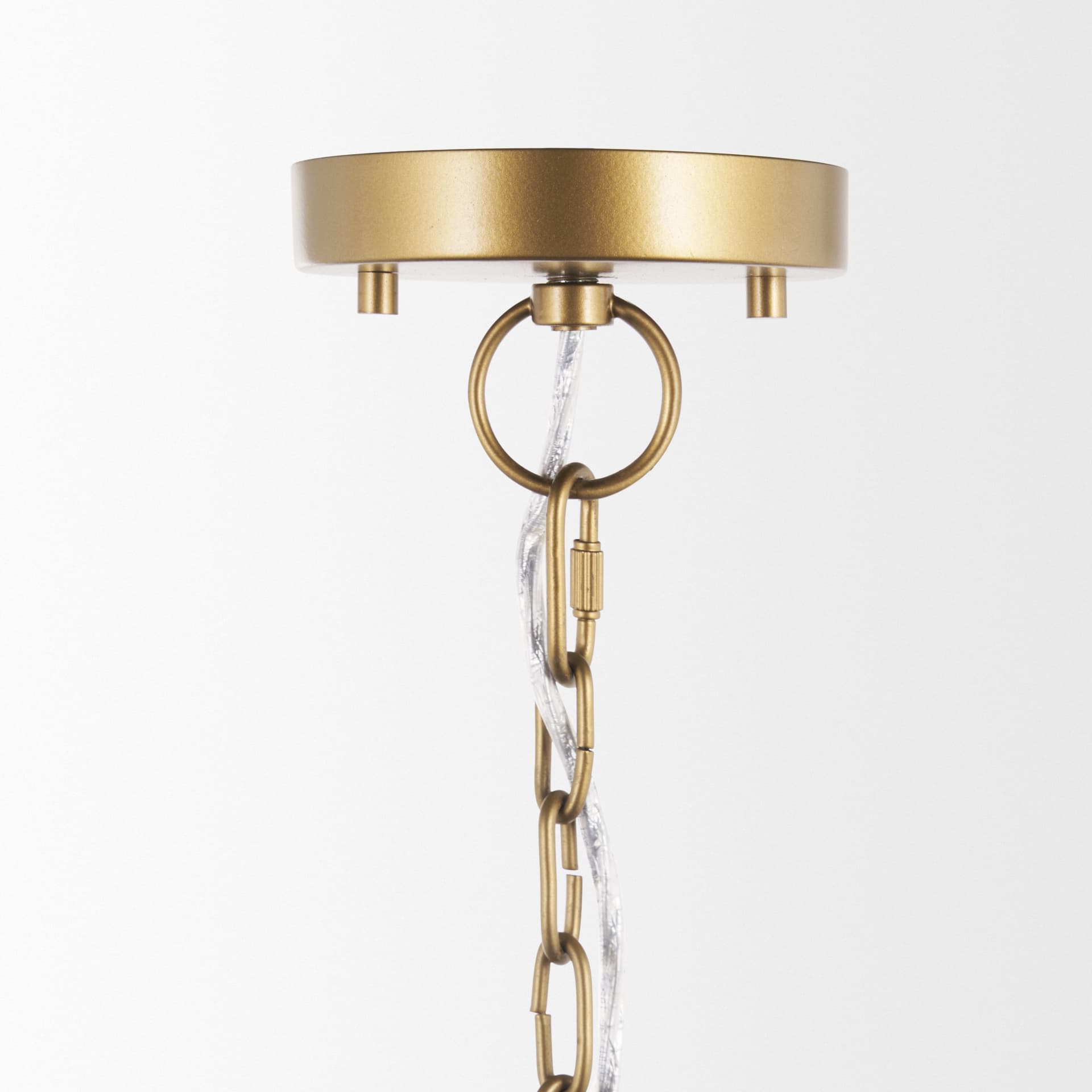 Titus 1-Light Brass Finished Metal Disc Pendant — product photograph