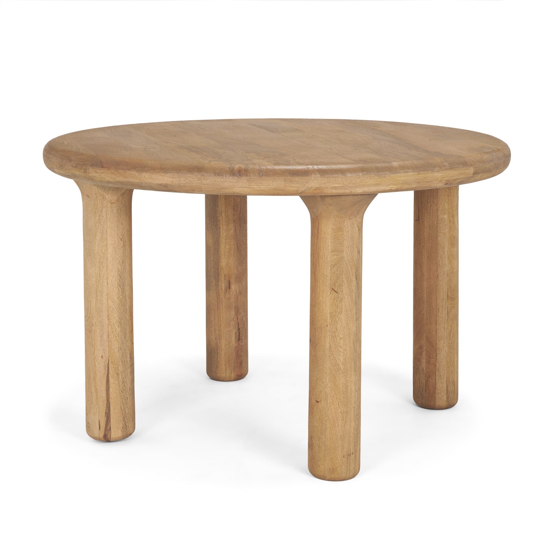 Soma 48" Round Dining Table | Modern | Light Brown Wood | Seats 4 — product photograph