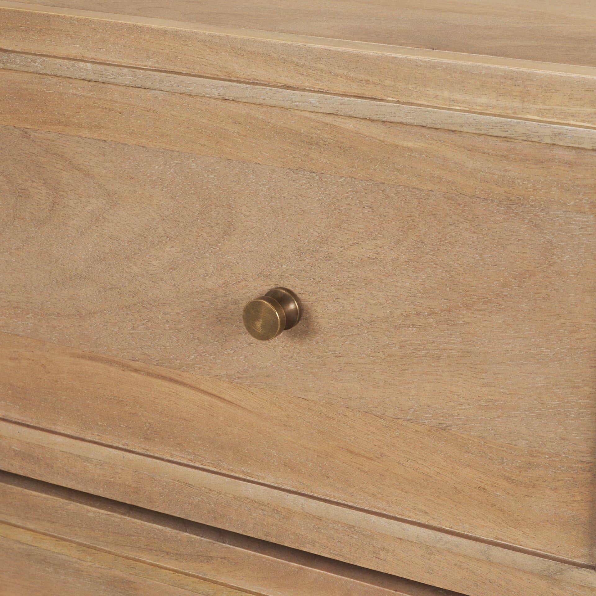 Phil Light Brown Wood 2 Drawer Nightstand — product photograph