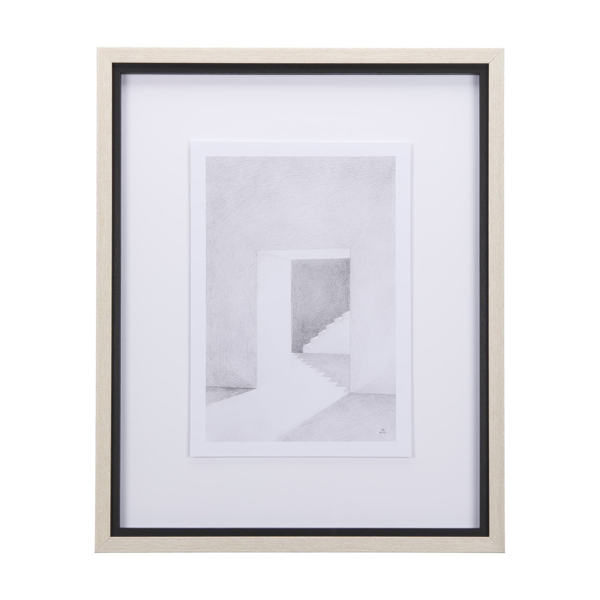 Corridor IV by Mercana Studio a Hand Embellished Textured Framed Art Print Matted under Glass — product photograph