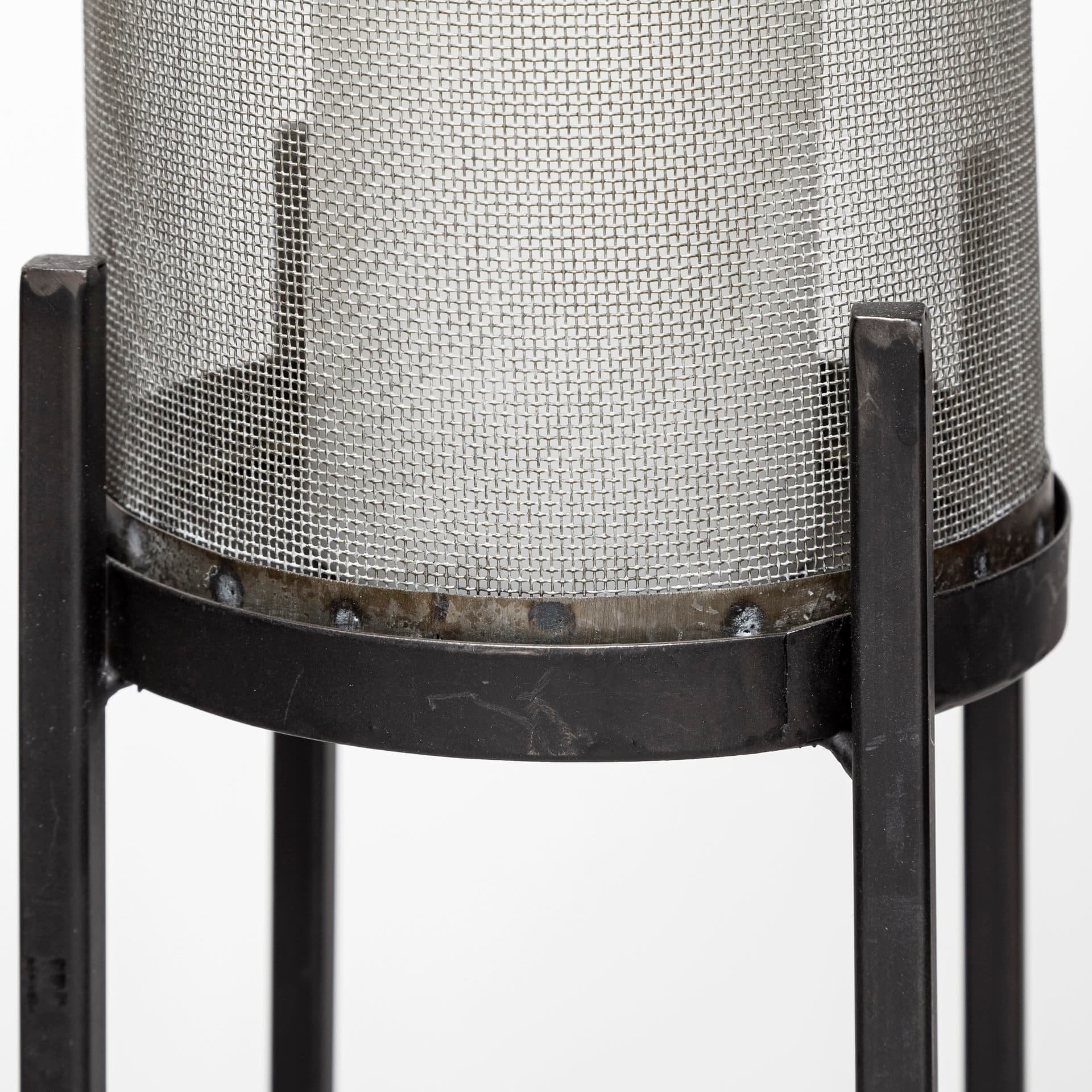 Steen Set of Two Black Meshed Metal Candle Holder Lanterns — product photograph