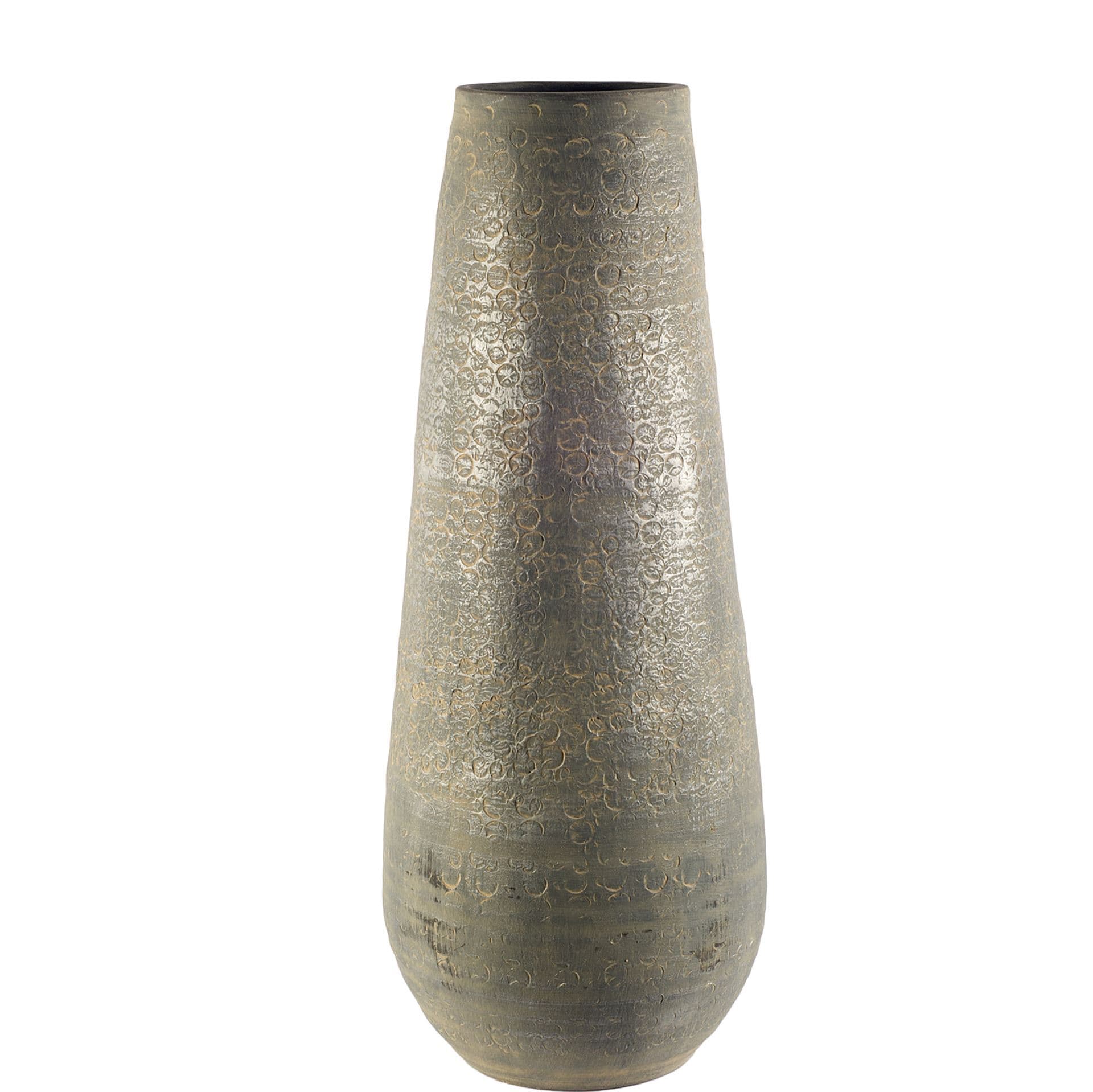 Kalahari II Large 39" Gray Ceramic Floor Vase — product photograph