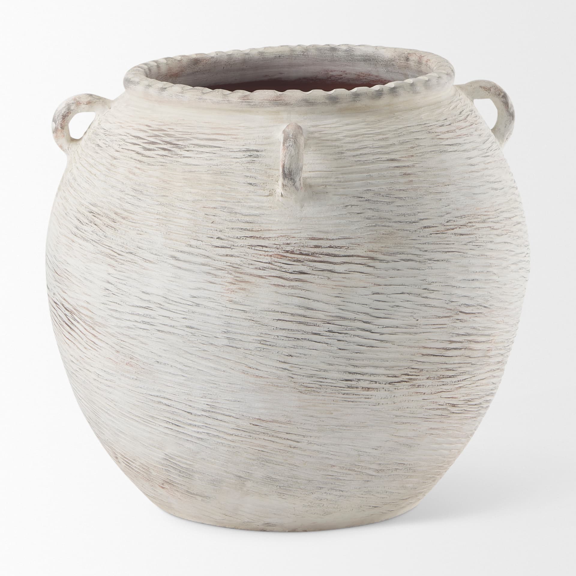 Misha 25.2L x 25.2W x 22.4H Cream Ceramic Floor Vase — product photograph