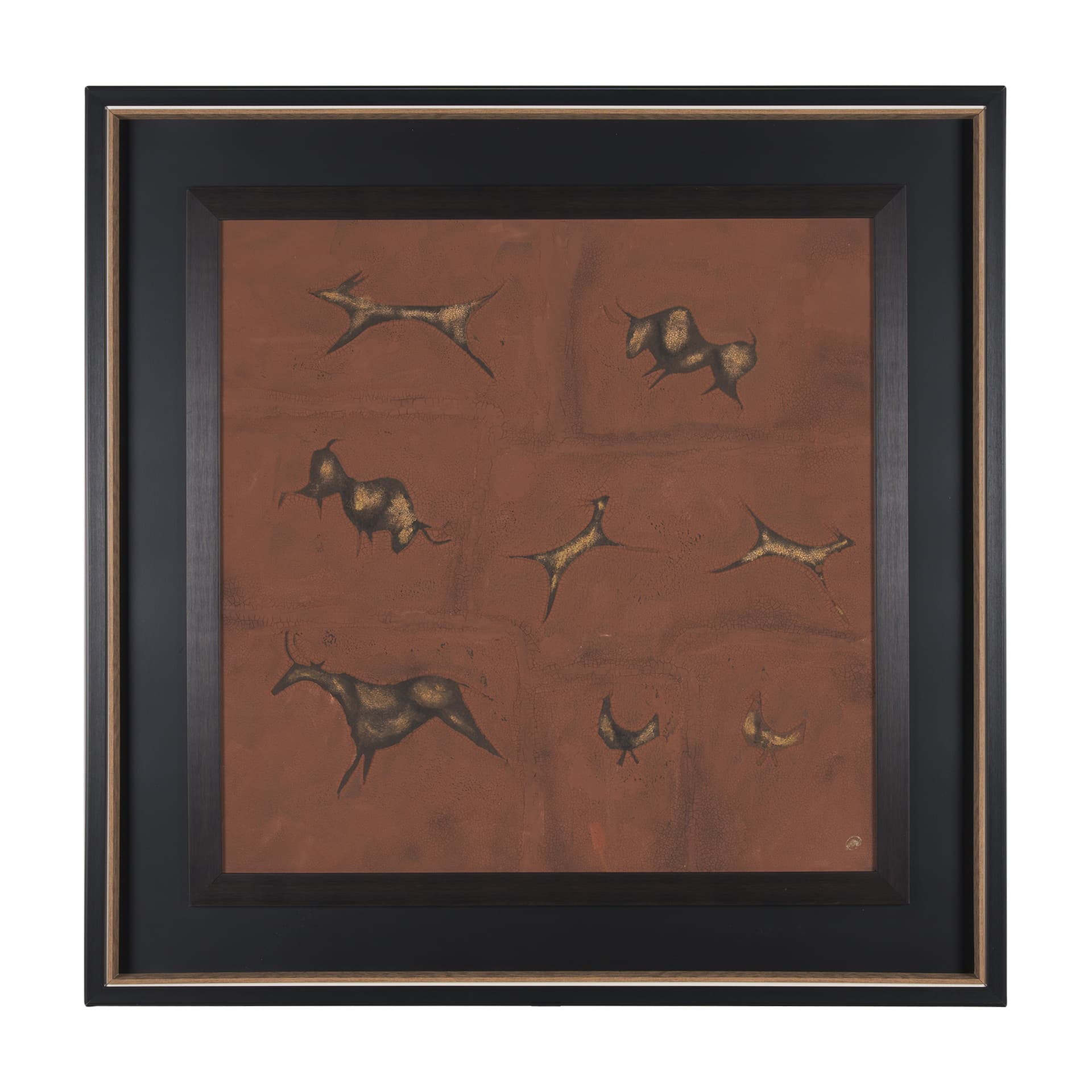 Stone Age I by Studio M a handmade Original Framed Artwork under Glass — product photograph