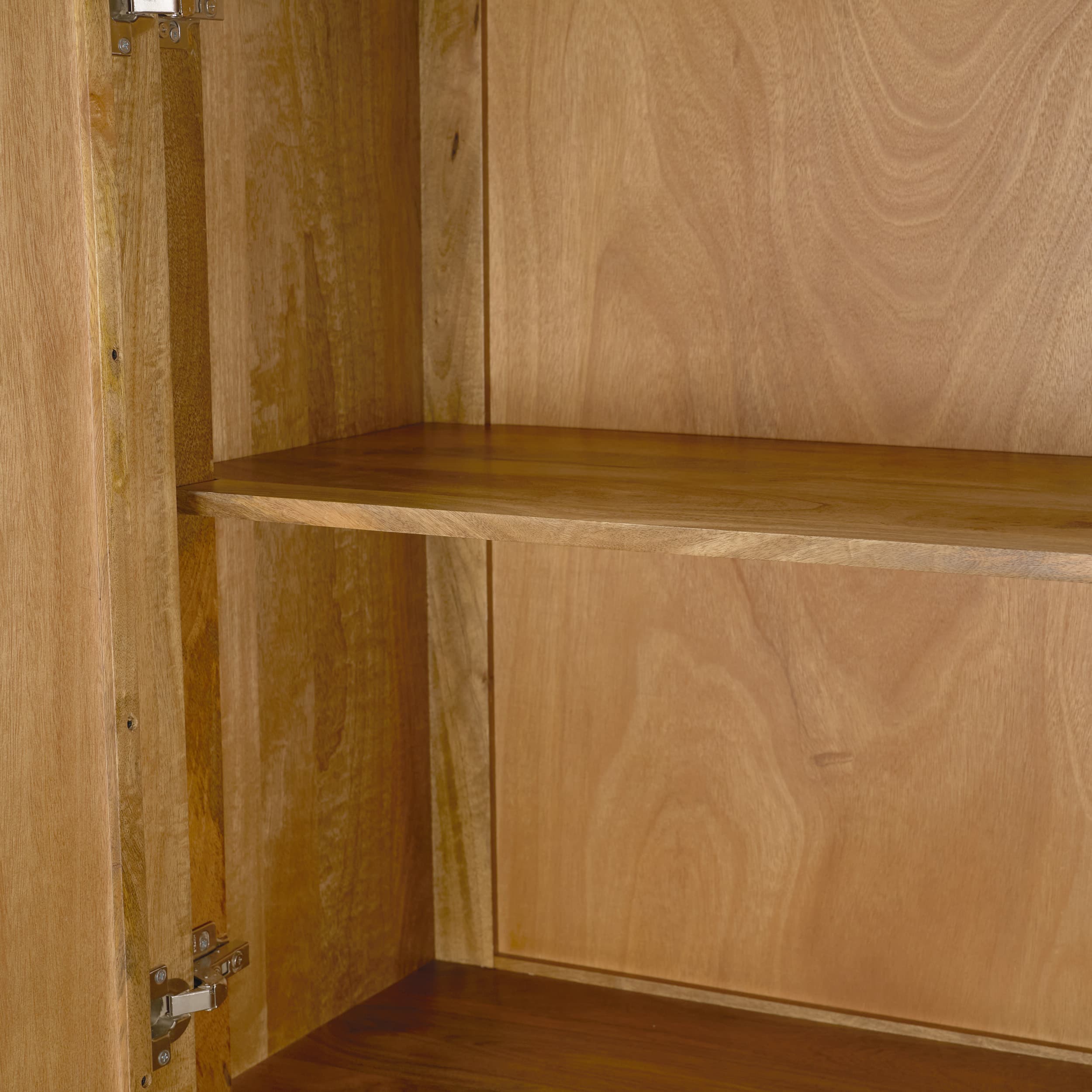 Valterra Light Brown Wood w/ Travertine 4 Door Tall Cabinet — product photograph