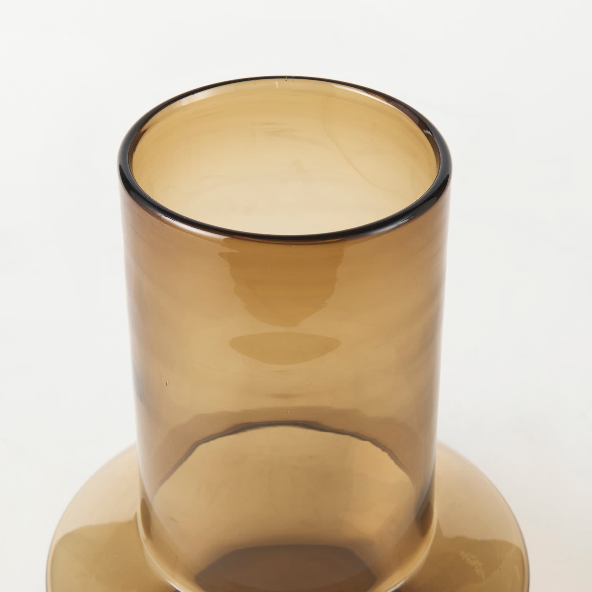 Amrita 8.3L x 8.3W x 9.7H Golden Brown Glass Vase — product photograph
