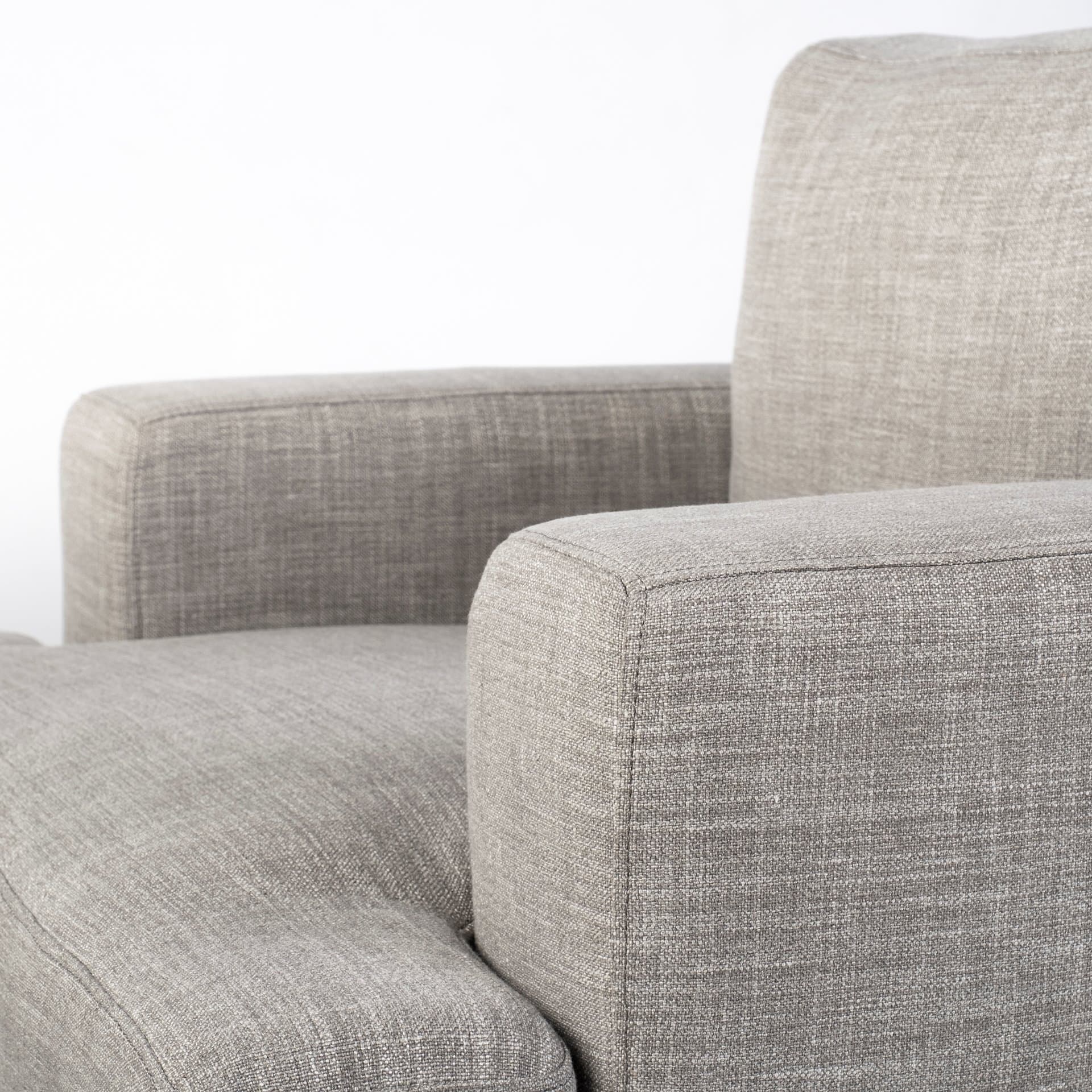 Colburne I Gray Fabric W/ Wood and Iron Frame Accent Chair — product photograph