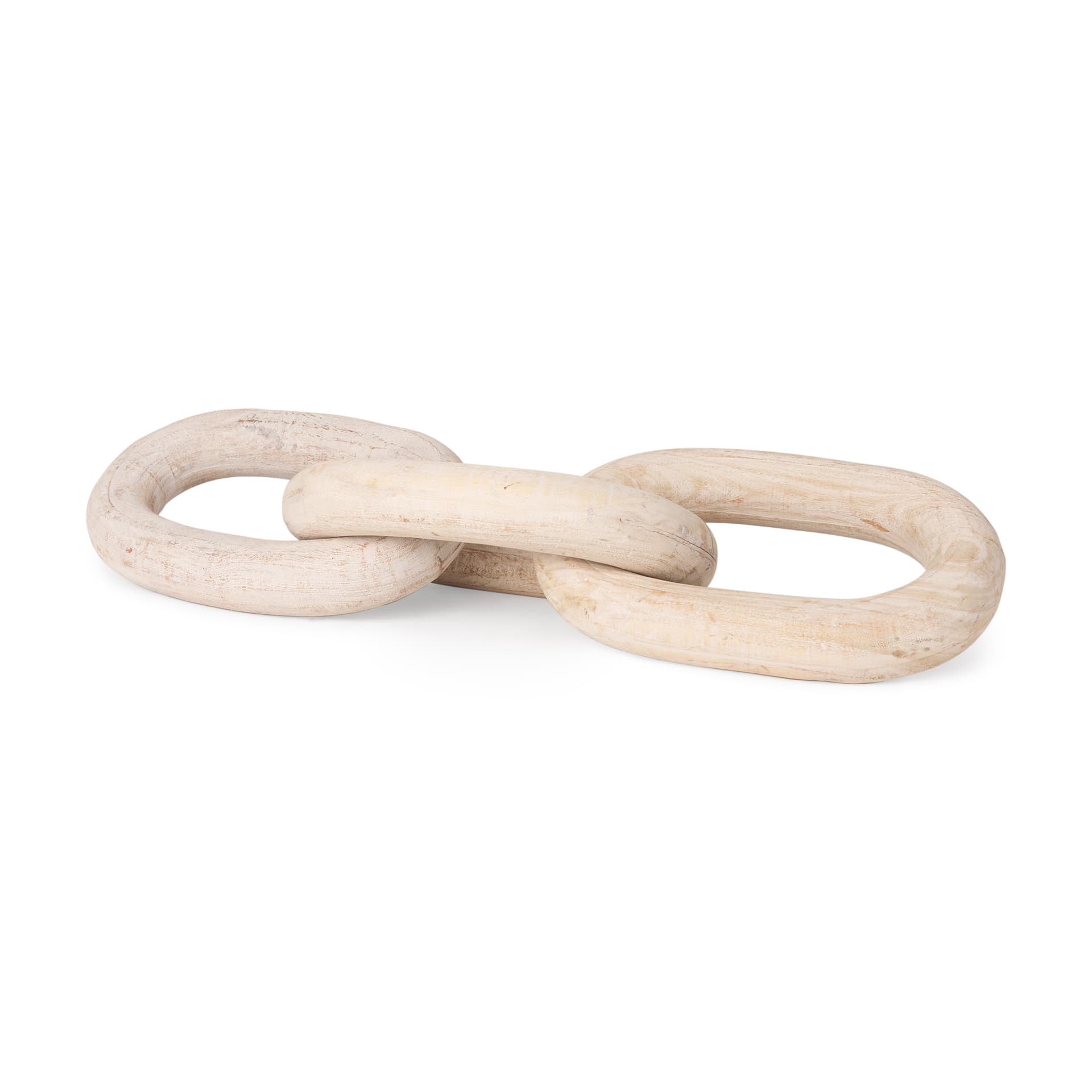 Tayla Large Blonde Wood Chain Link — product photograph