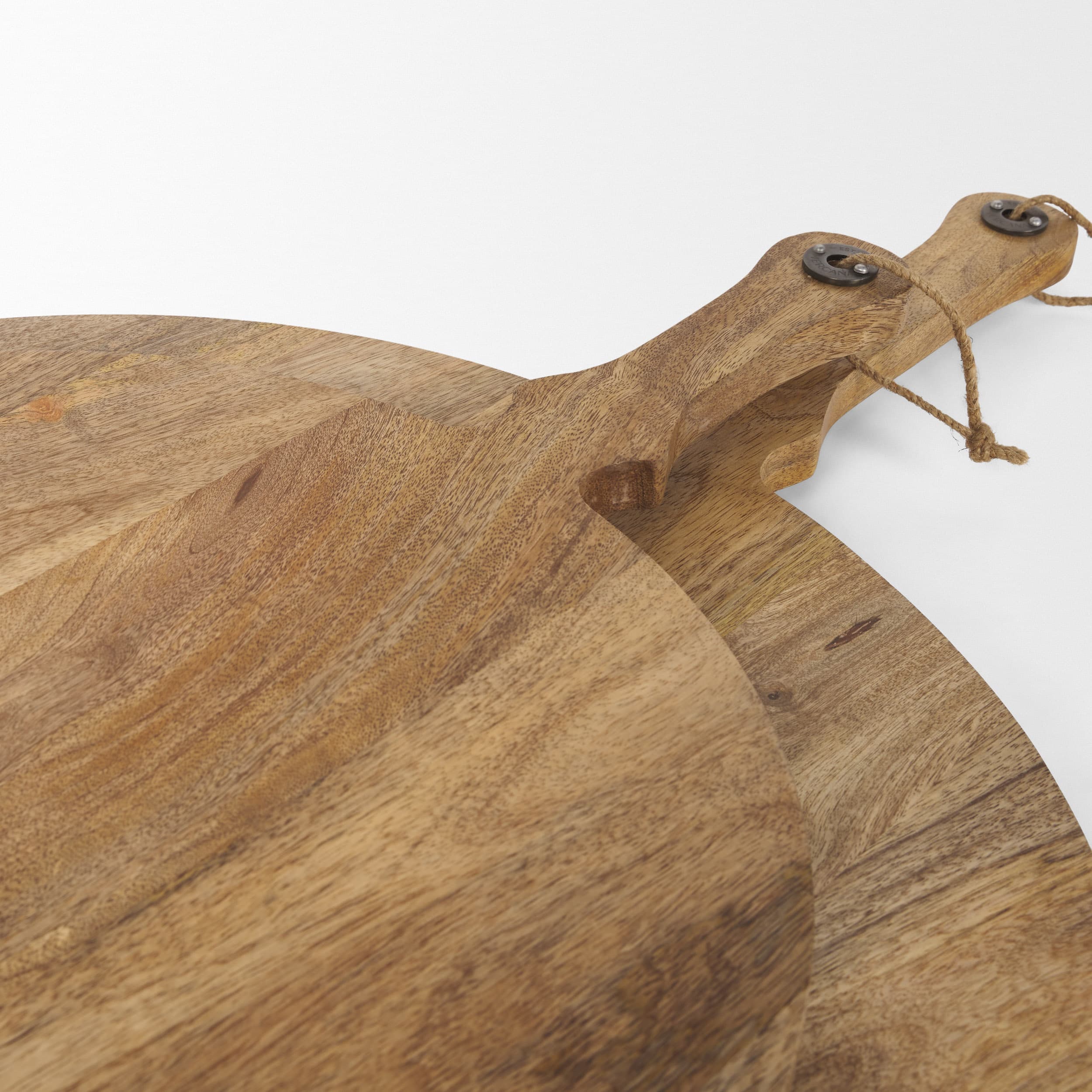 Karana Natural Solid Wood Round Serving Boards — product photograph