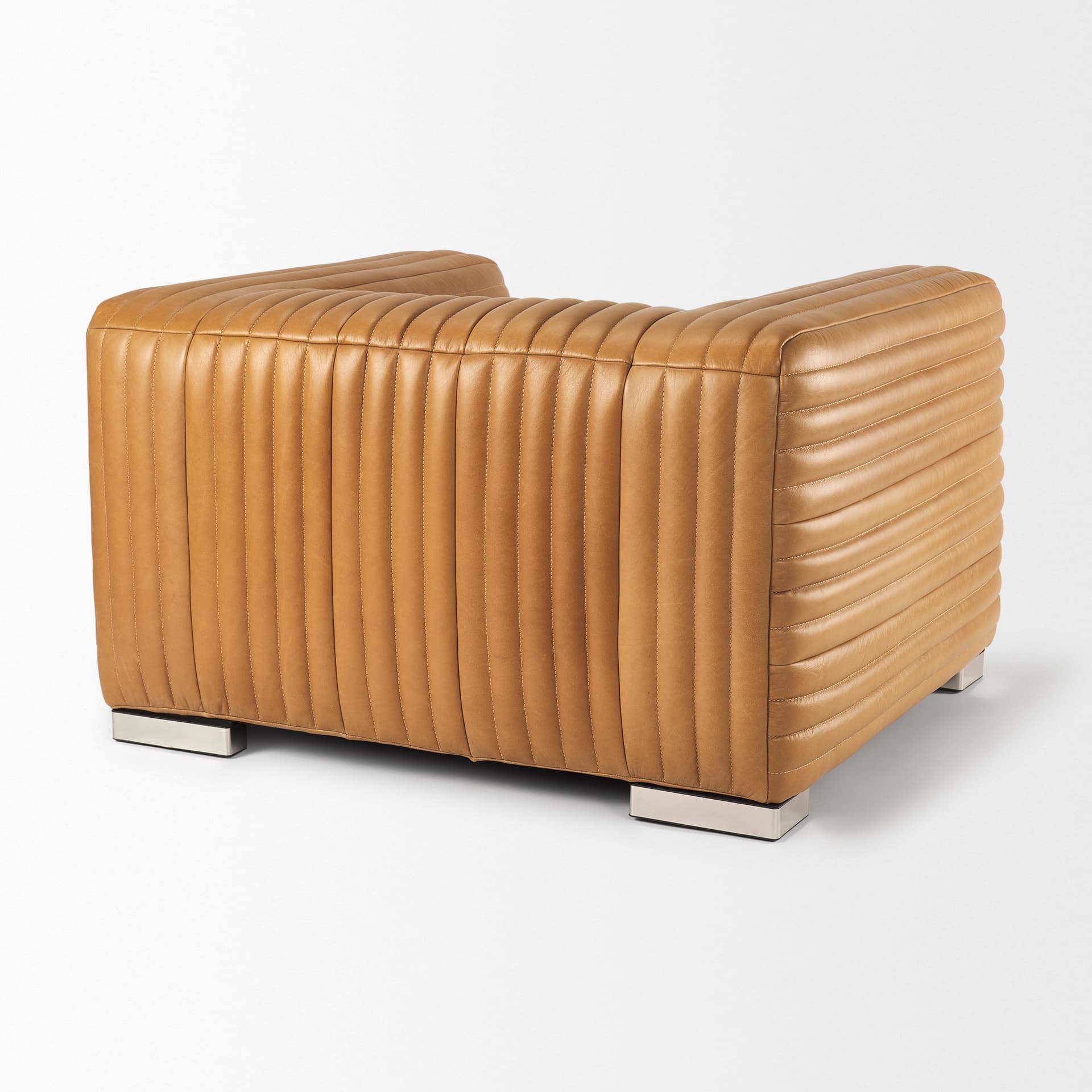 Ricciardo Cognac Leather Upholstered Arm Chair — product photograph