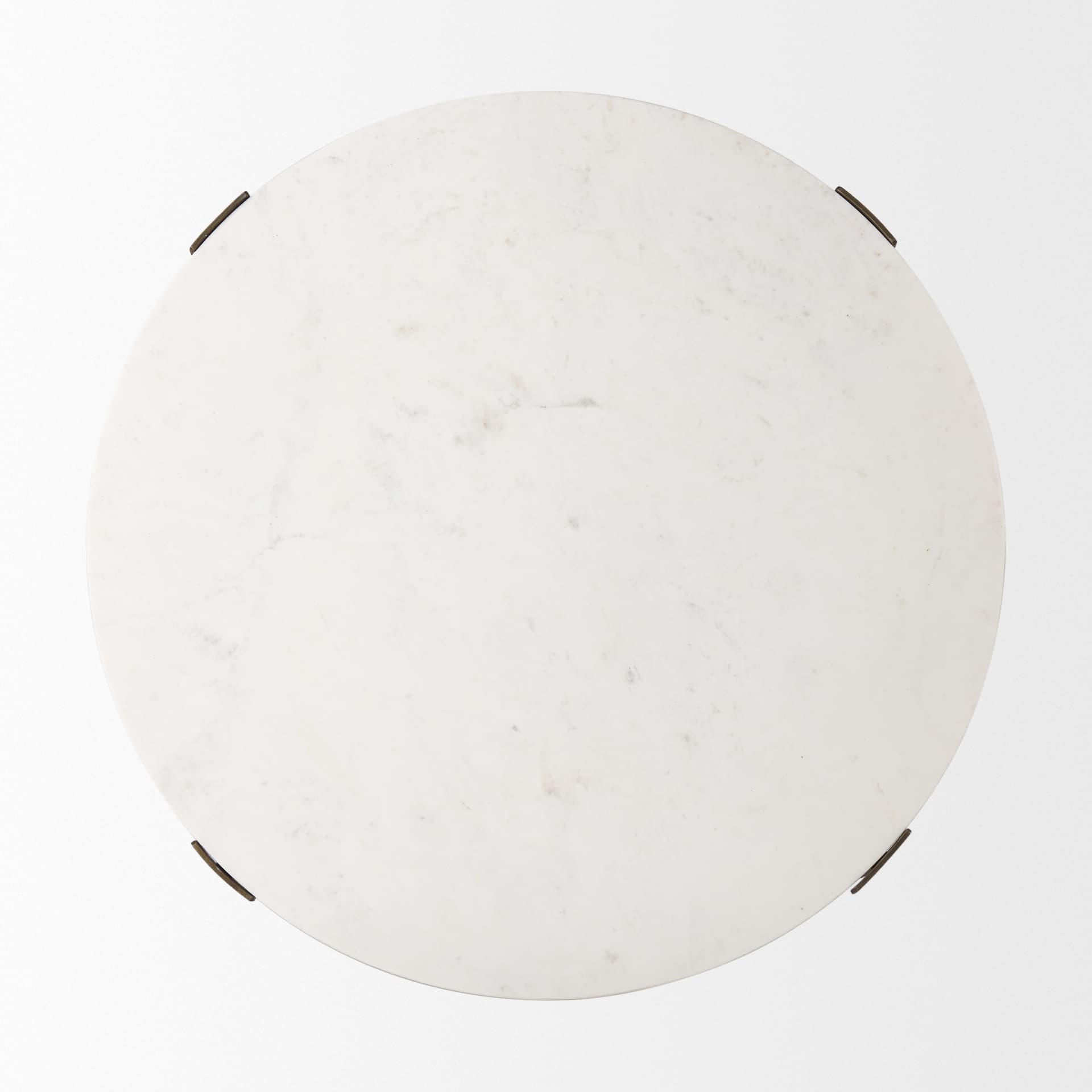 Atticus Marble and Antiqued Gold Metal Coffee Table — product photograph