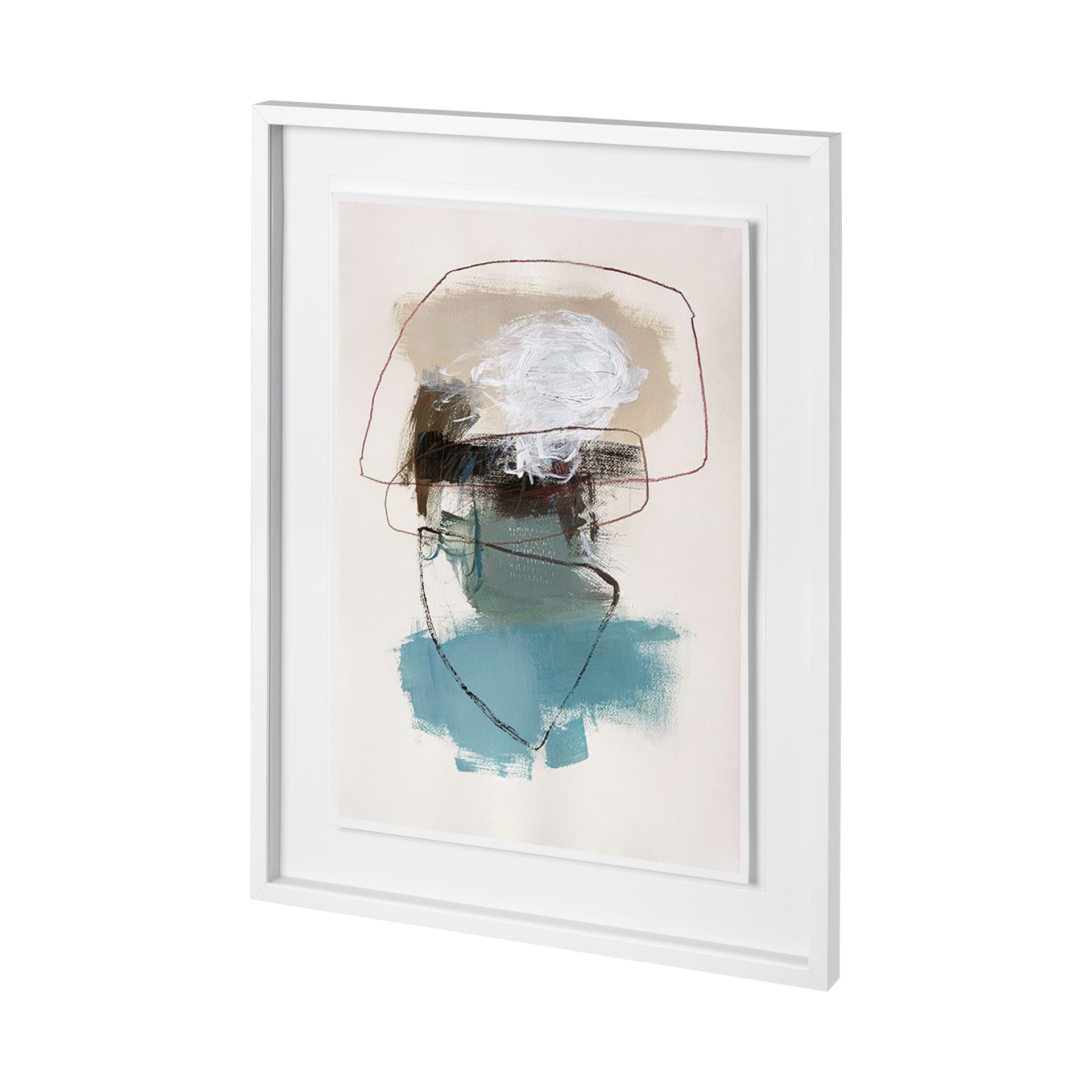 In The Middle II by Natasha Barnes a Hand Embellished Textured Framed Art Print Matted under Glass — product photograph