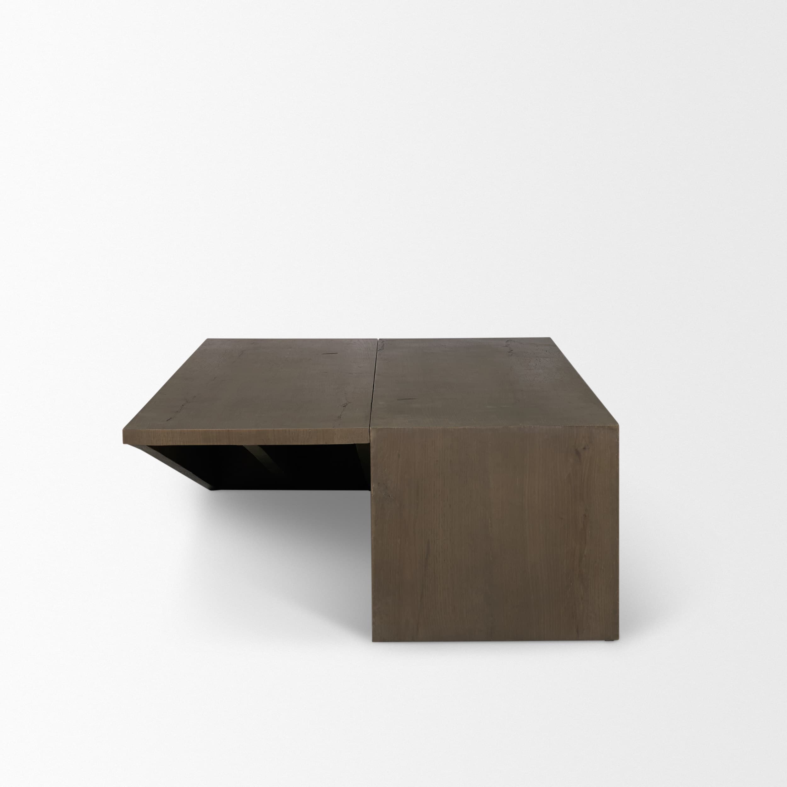 West Mid-Brown Oak Wood Rectangular Coffee Table — product photograph