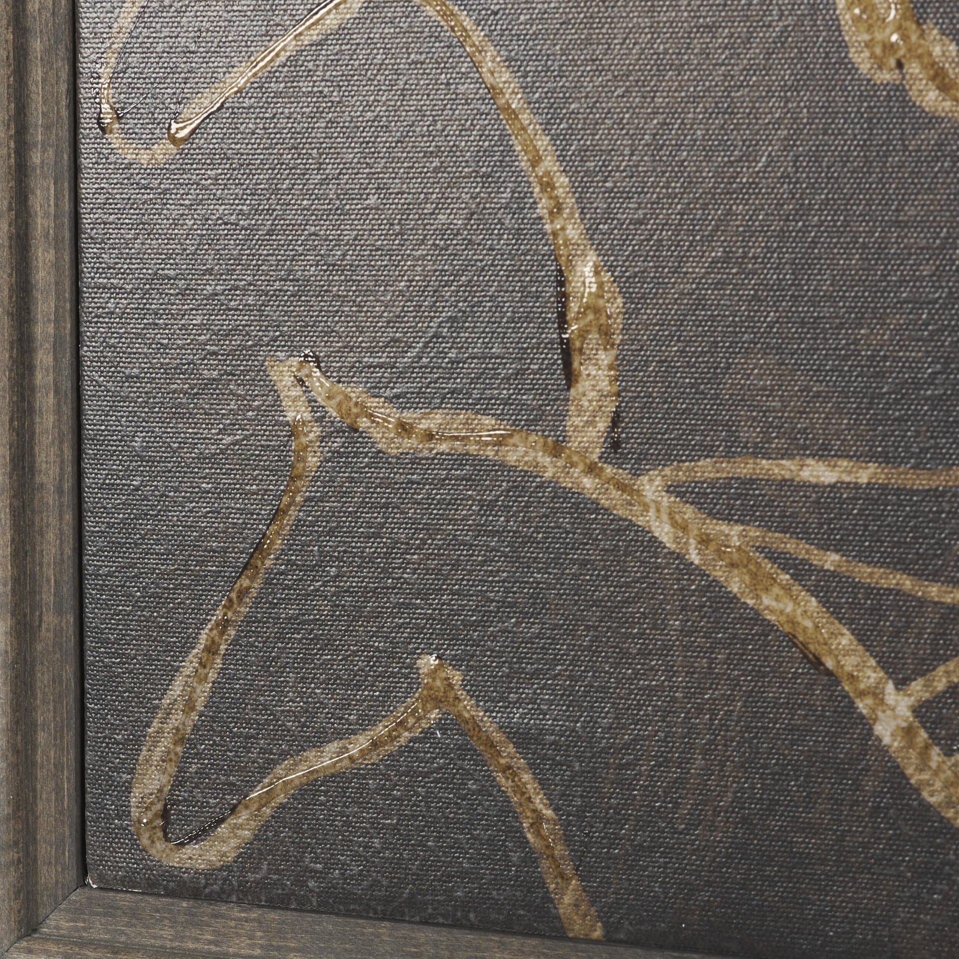Flaxen Chestnut by Mercana Studio Hand-Embellished Textured Framed Canvas Artwork — product photograph