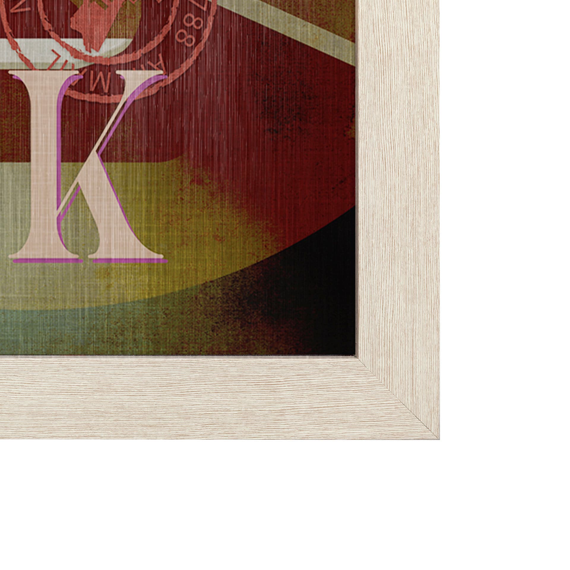 New York Go USA (L) by Mercana Studio a Hand Embellished Decograph Framed Art Print — product photograph