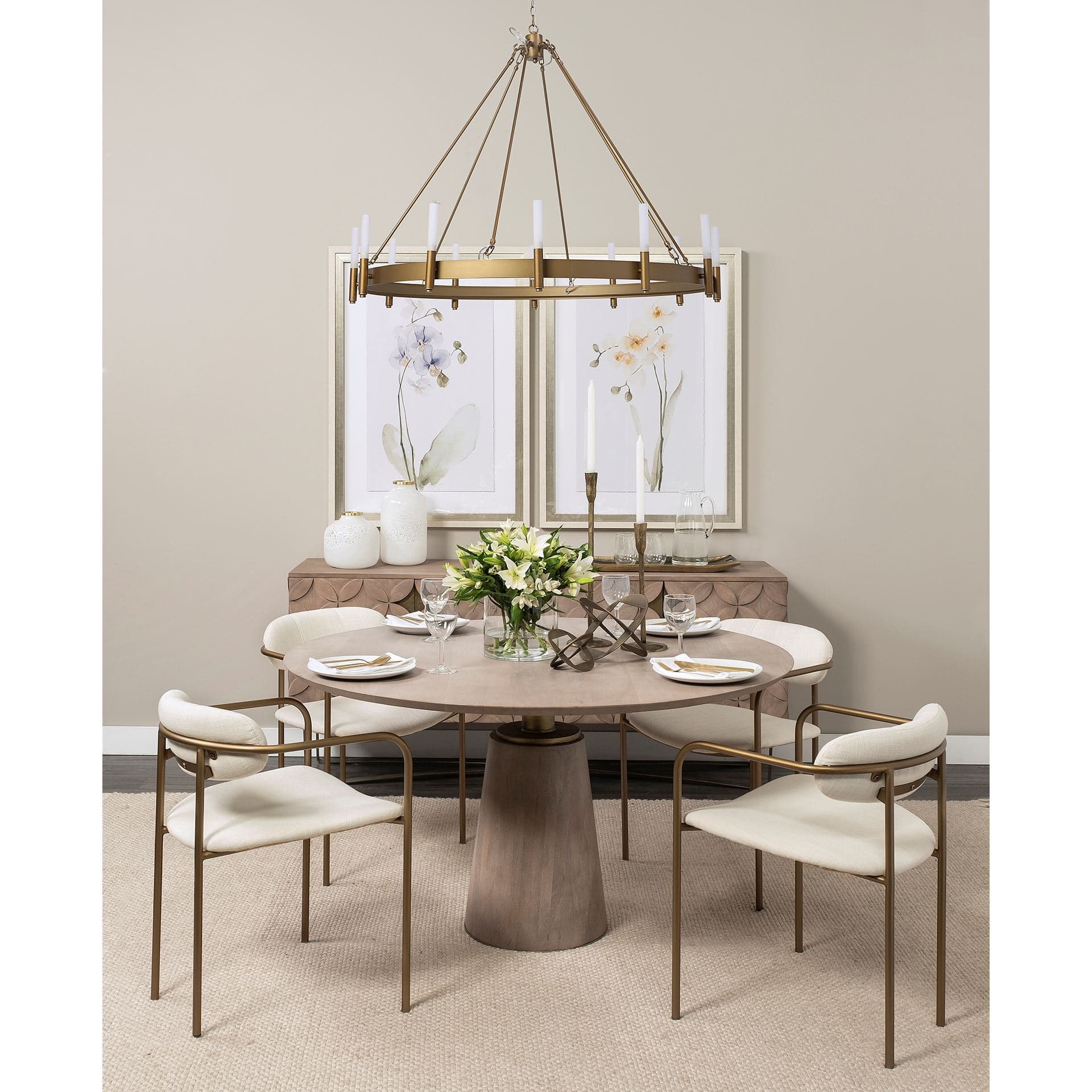 Orchid II by Gabrielle Campbell a Framed Art Print Matted under Glass — in a styled room