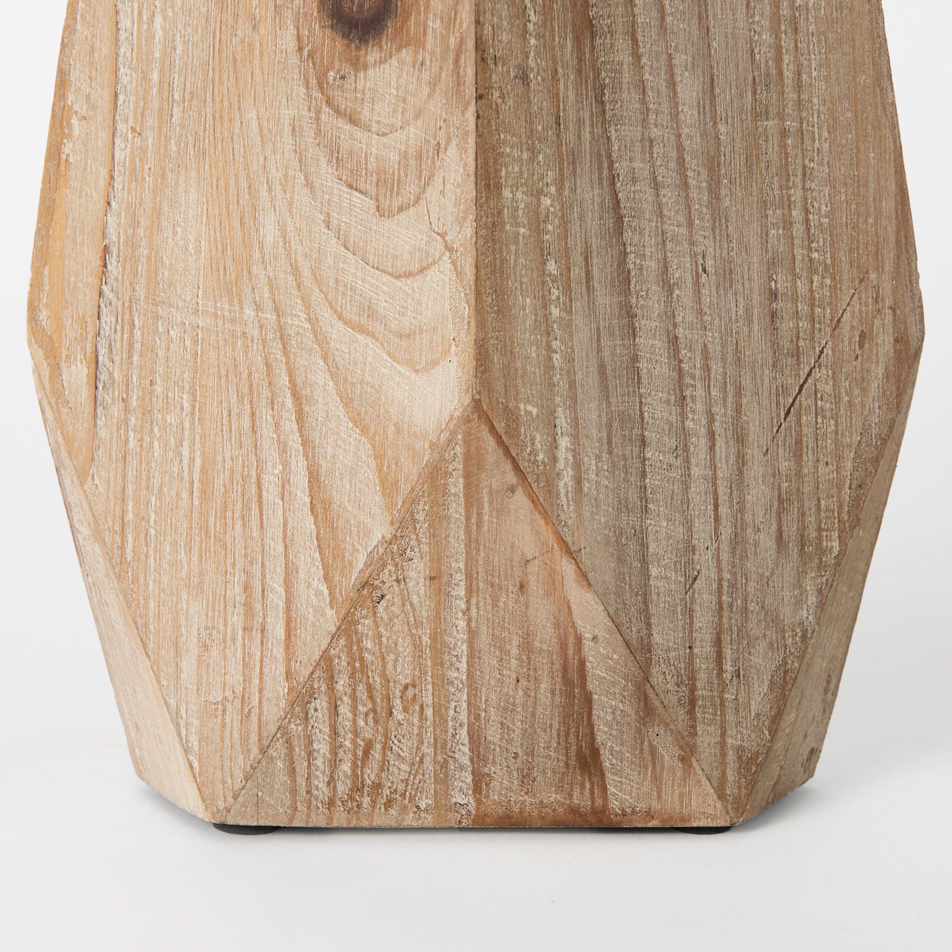 Allen II Small Natural Wooden Base Oval Vase — product photograph