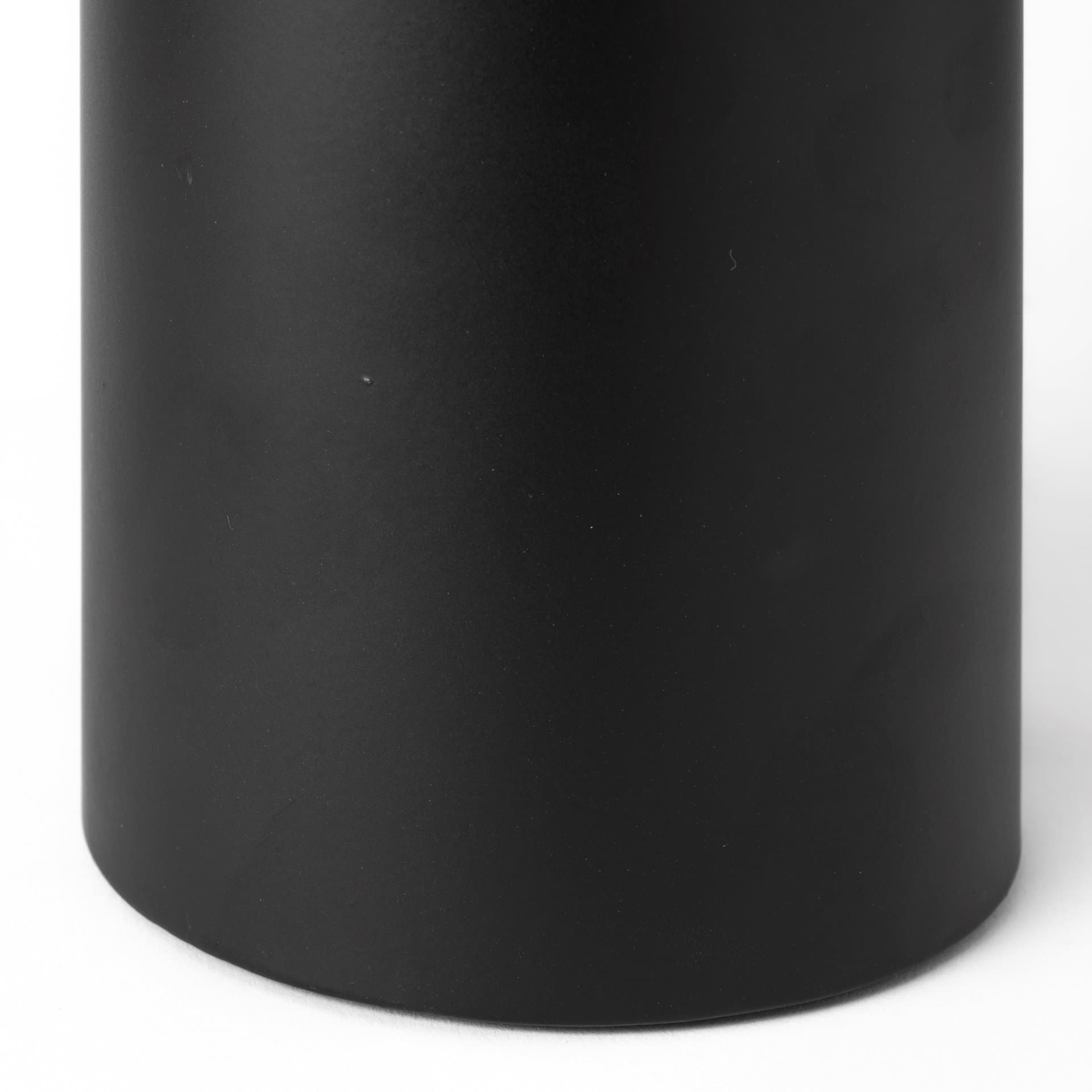 Alex Small Black Metal Cylindrical Table Candle Holder — product photograph