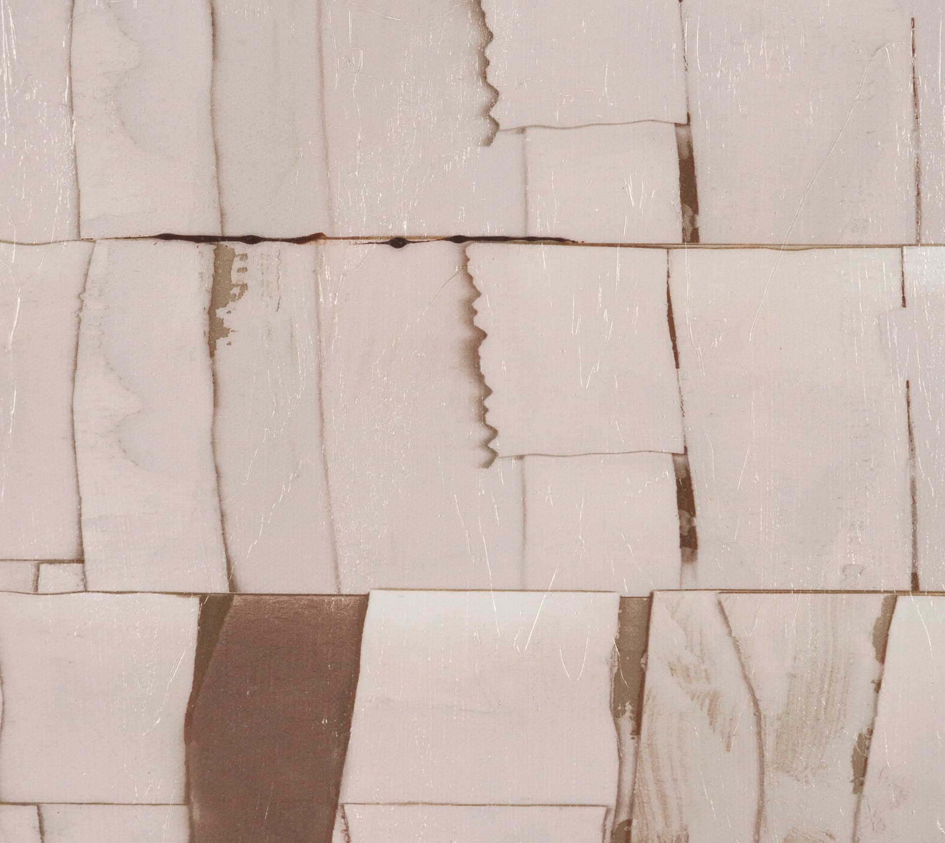 Glazed Echoes White III by Cartissi Hand-Embellished Textured Framed Canvas Artwork — product photograph