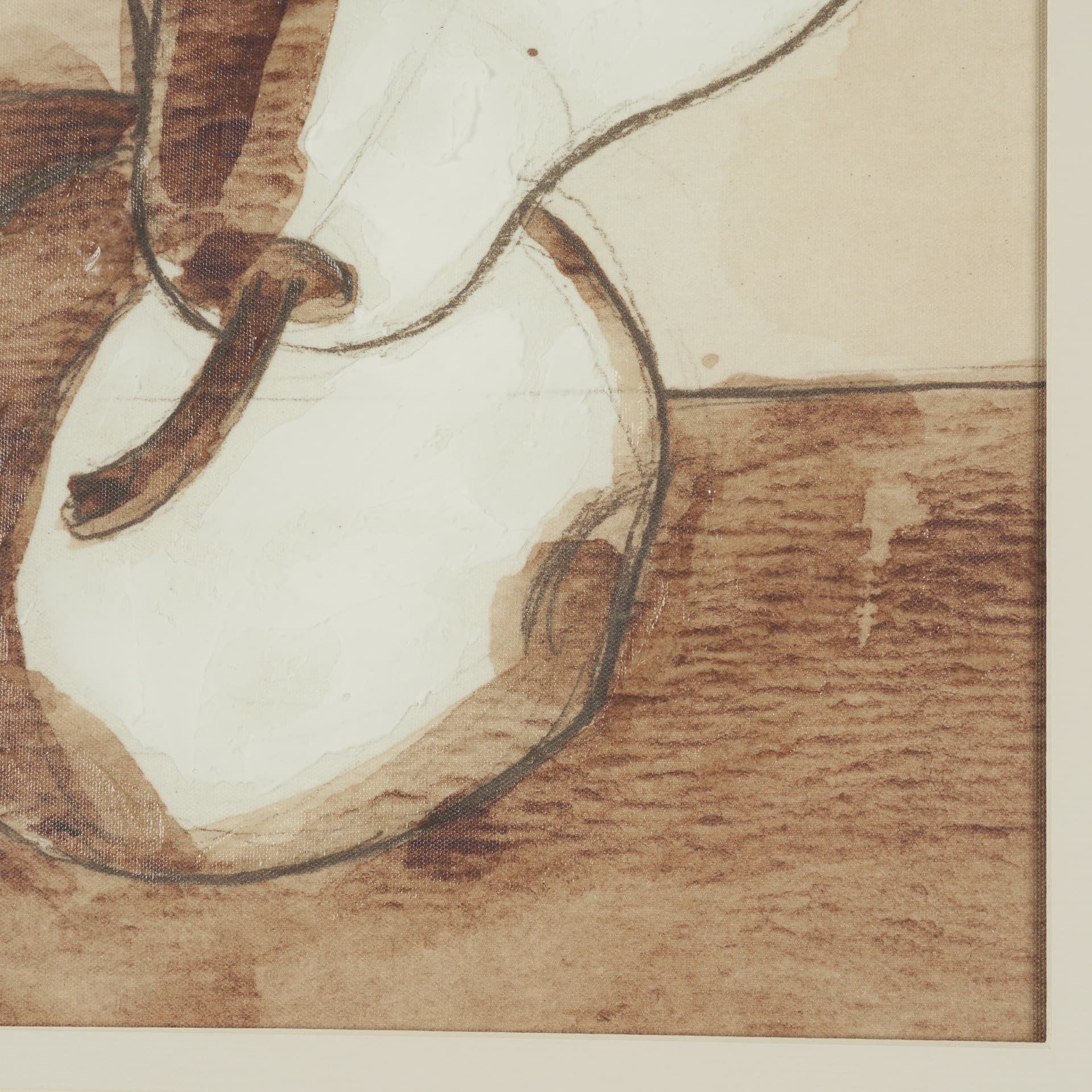 Pear Study II by Mercana Studio Hand Embelished Textured Framed Artwork Matted under Glass — product photograph
