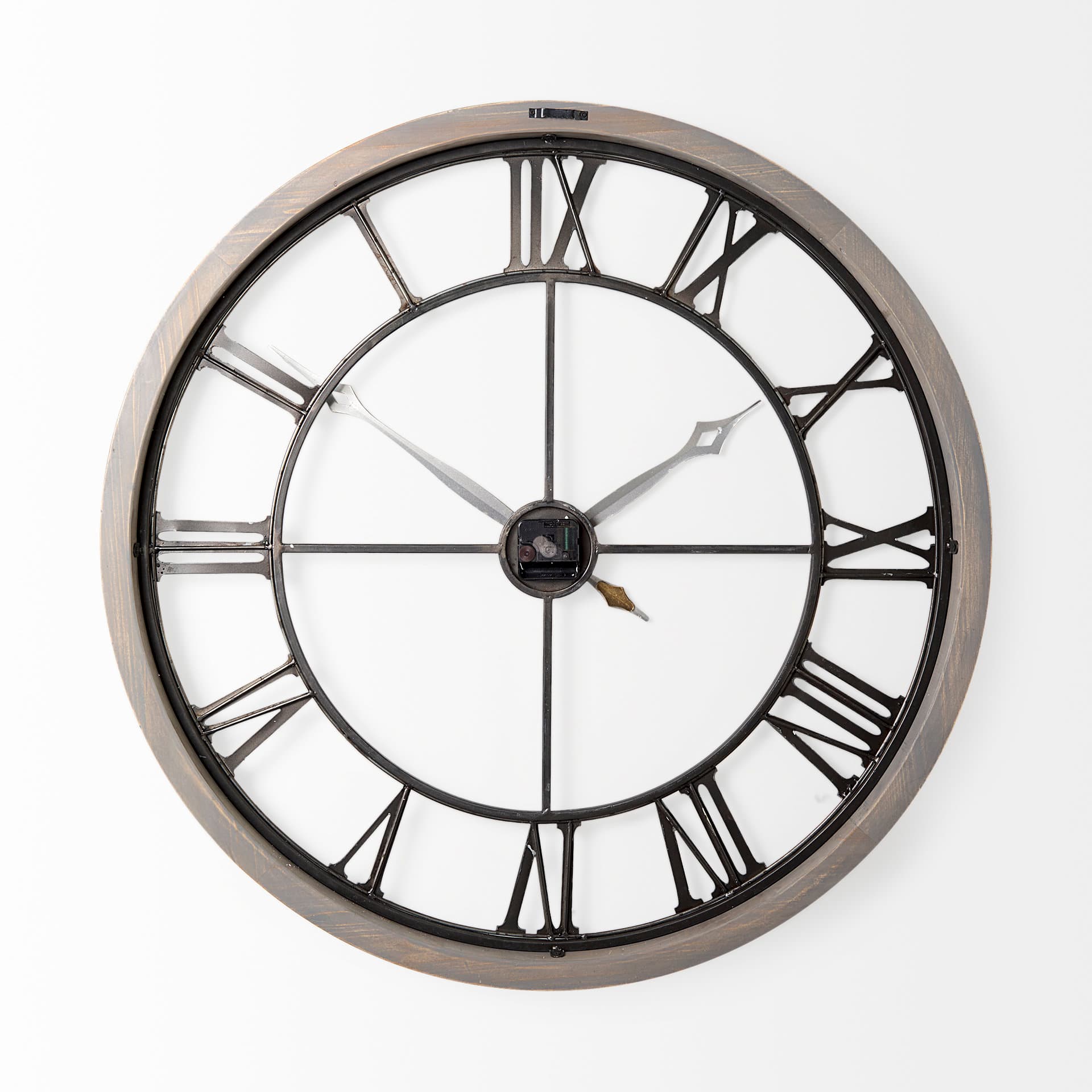 Mething Gray 31.5" Large Farmhouse Wall Clock — product photograph