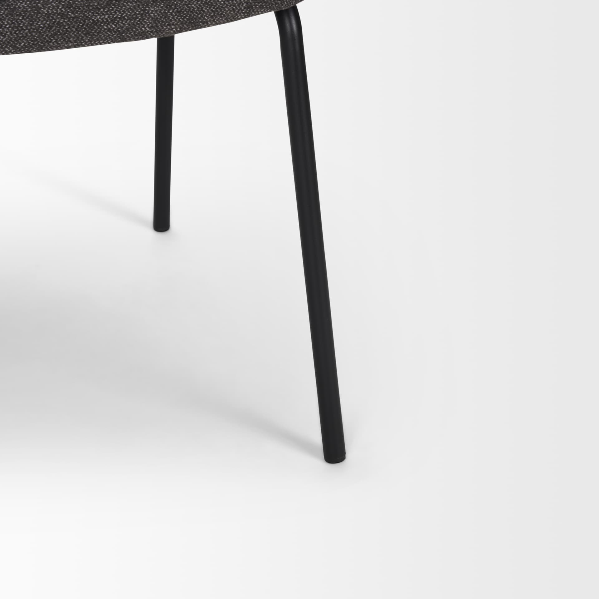Corey Contoured Back Dining Side Chair | Gray Fabric w/ Metal — product photograph